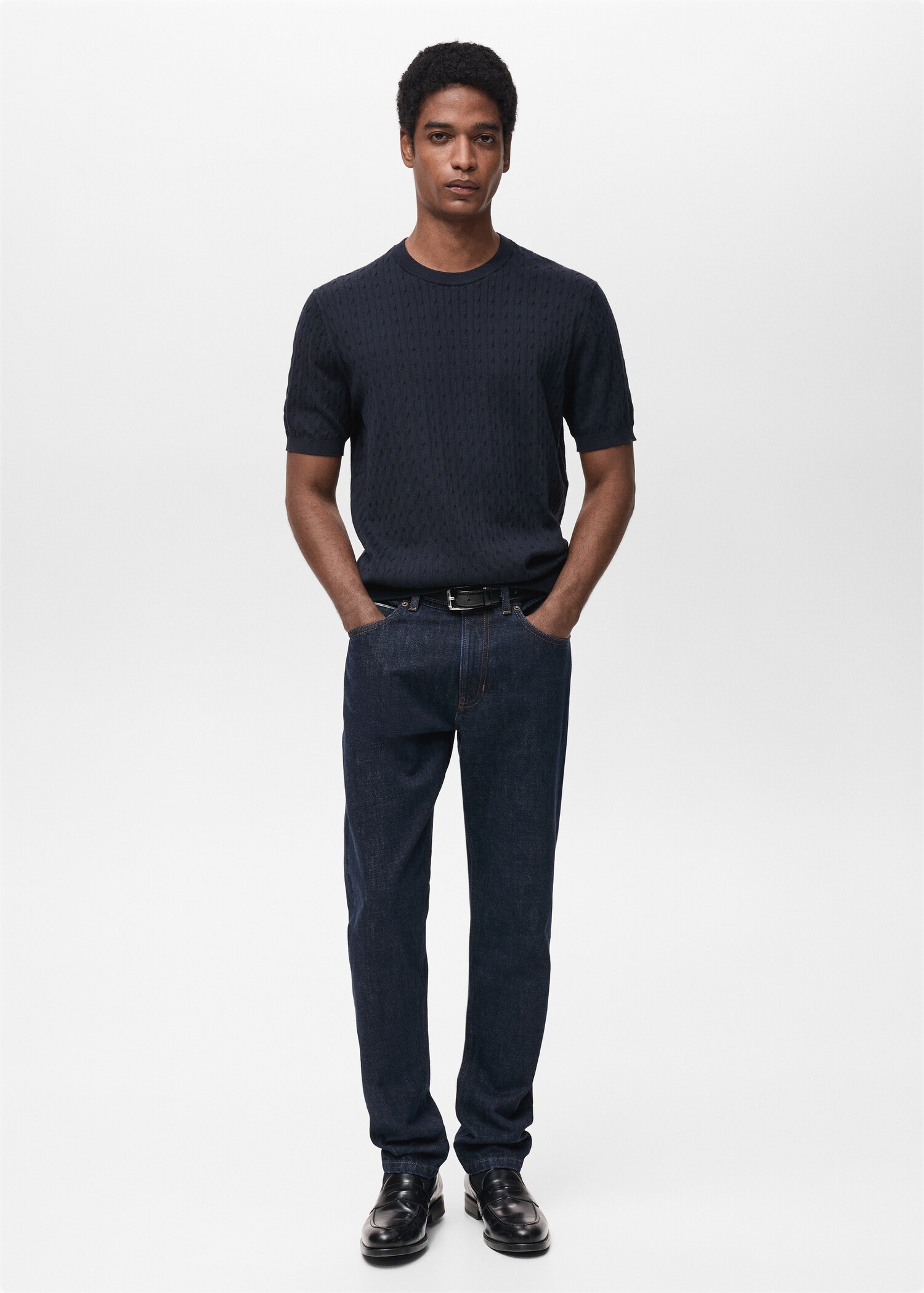 Braided fine-knit t-shirt - General plane