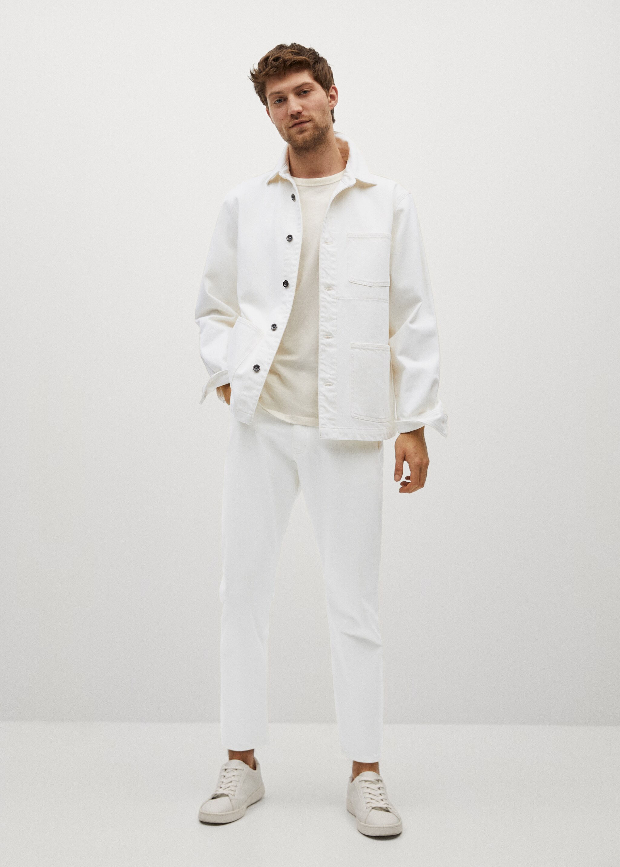 Jeans Ben tapered fit blancos - Plano general