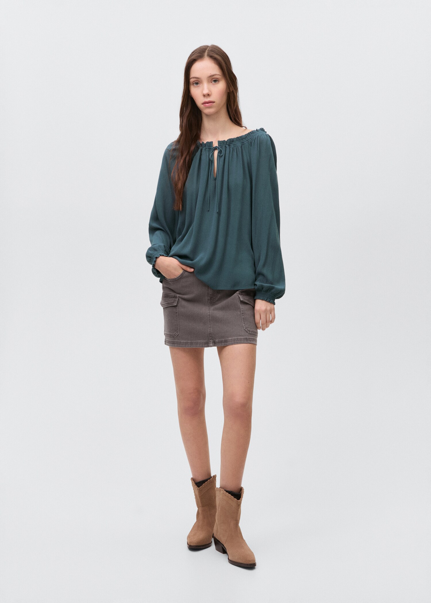 Blouse col froncé - Plan général