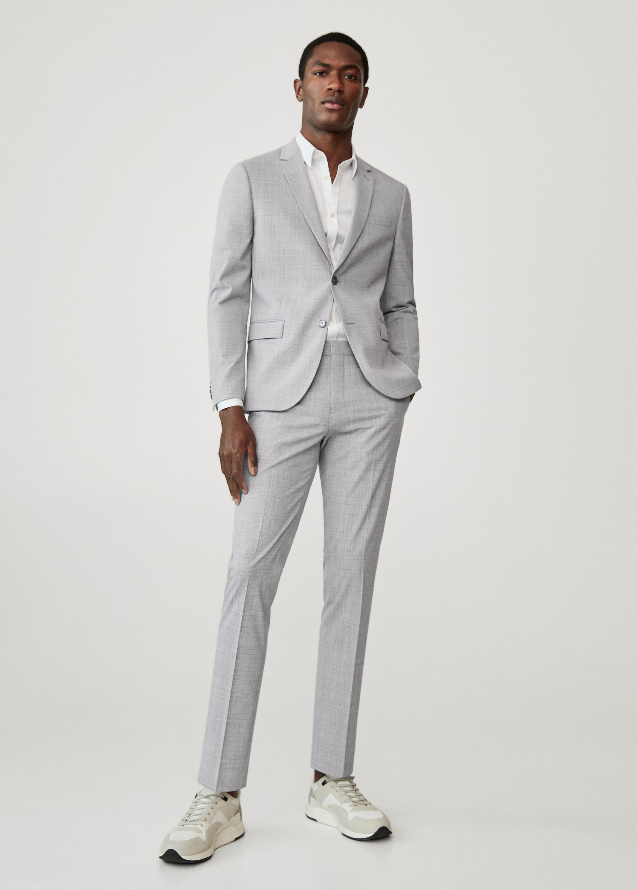 Americana traje super slim fit cuadros - Plano general