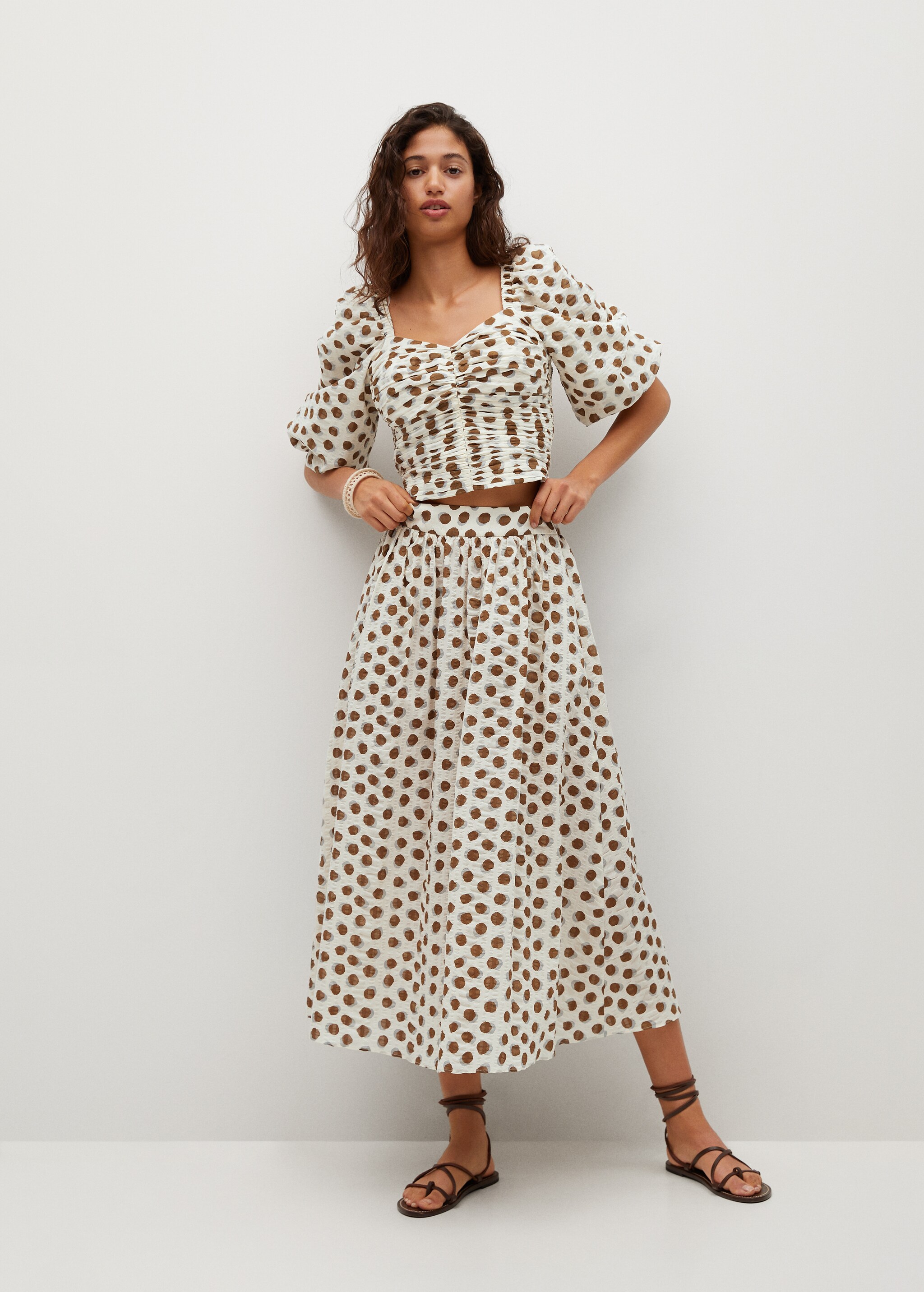 Falda algodón estampada - Plano general