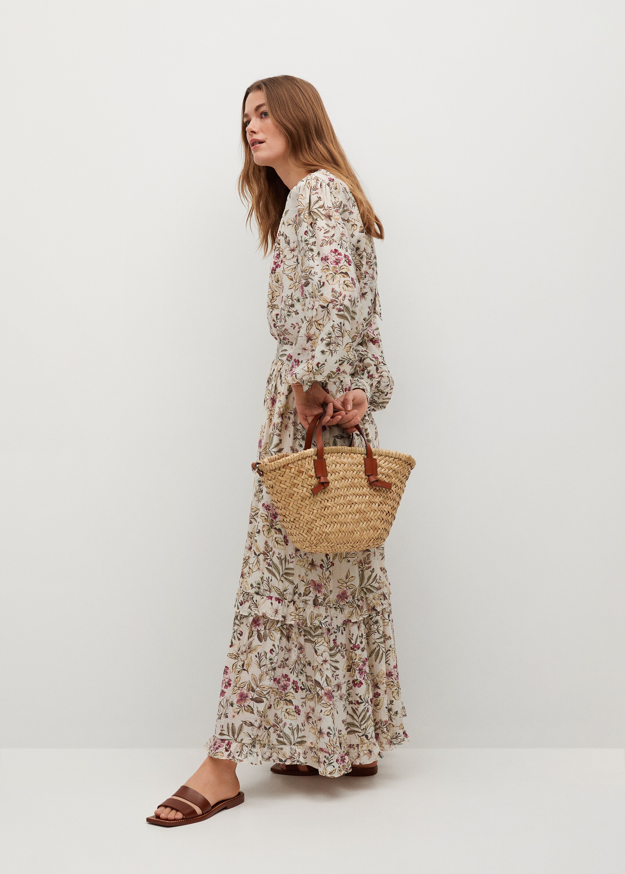 Falda estampada volantes - Plano general