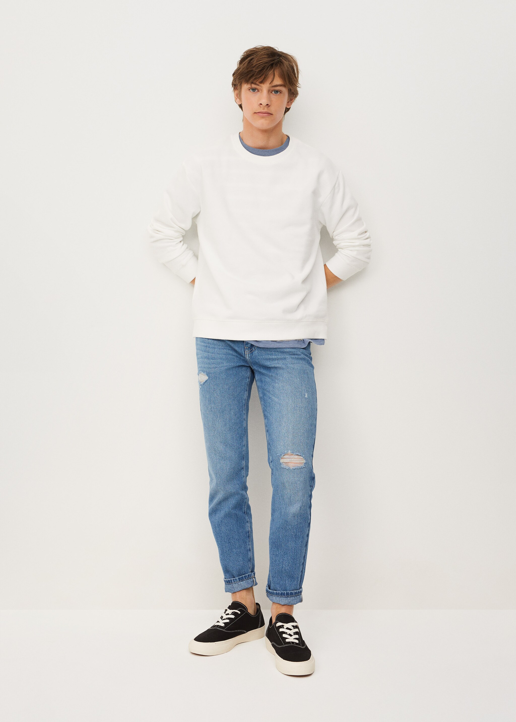 Sudadera básica algodón - Plano general