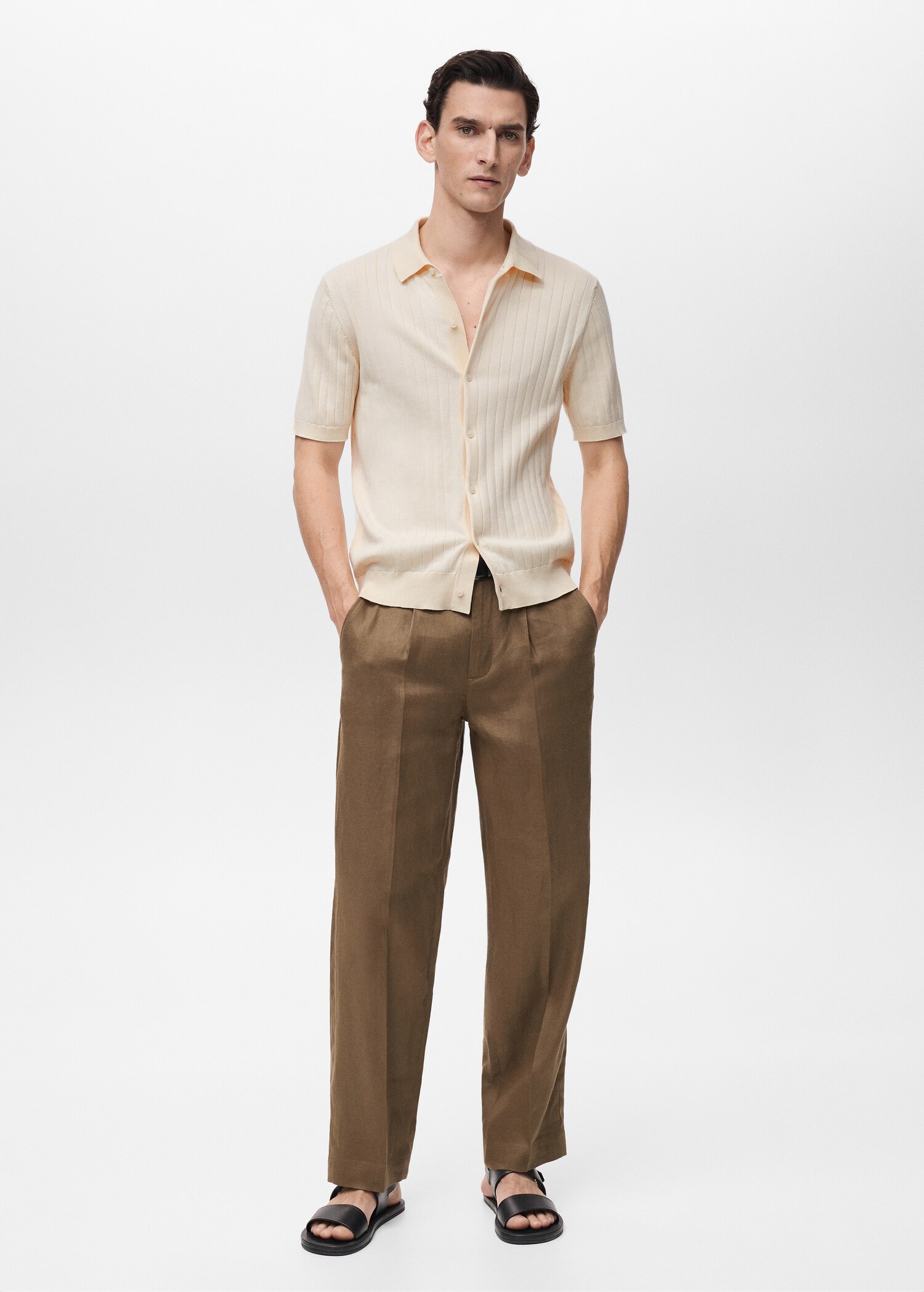 Fine rib-knit shirt - General plane