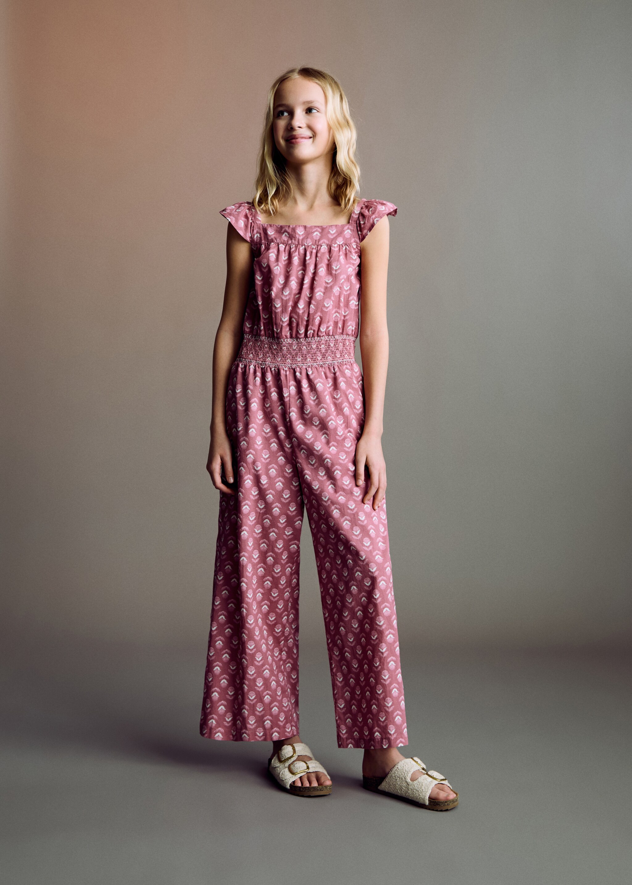 Long printed jumpsuit - General plane, Strawberry. Ref: 87045942-00.