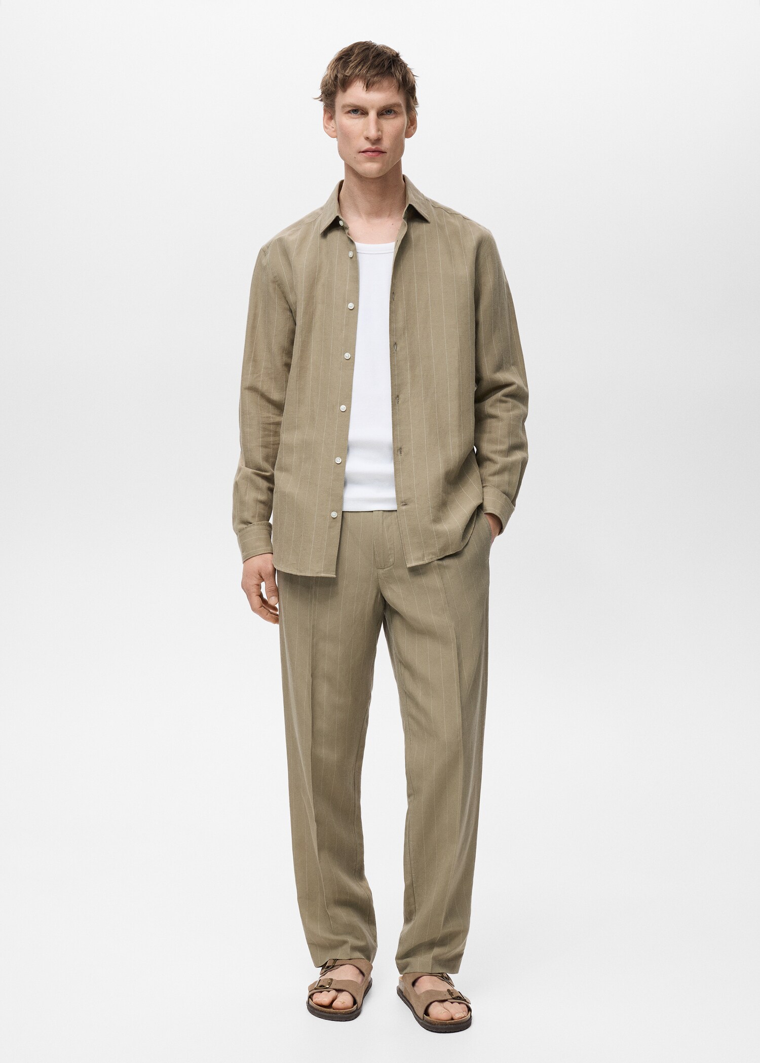 Chemise lin rayures tennis - Plan général