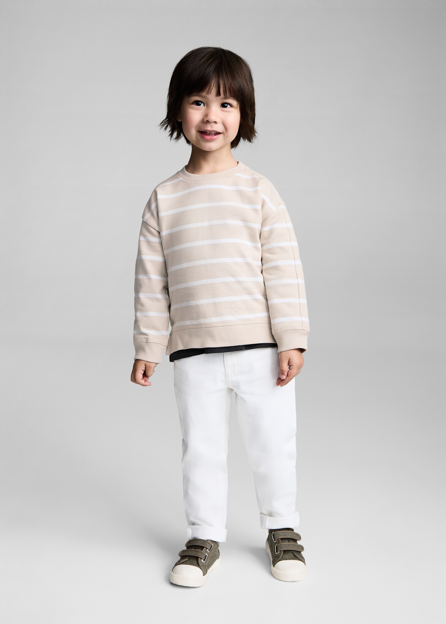 Striped cotton-blend sweatshirt - General plane