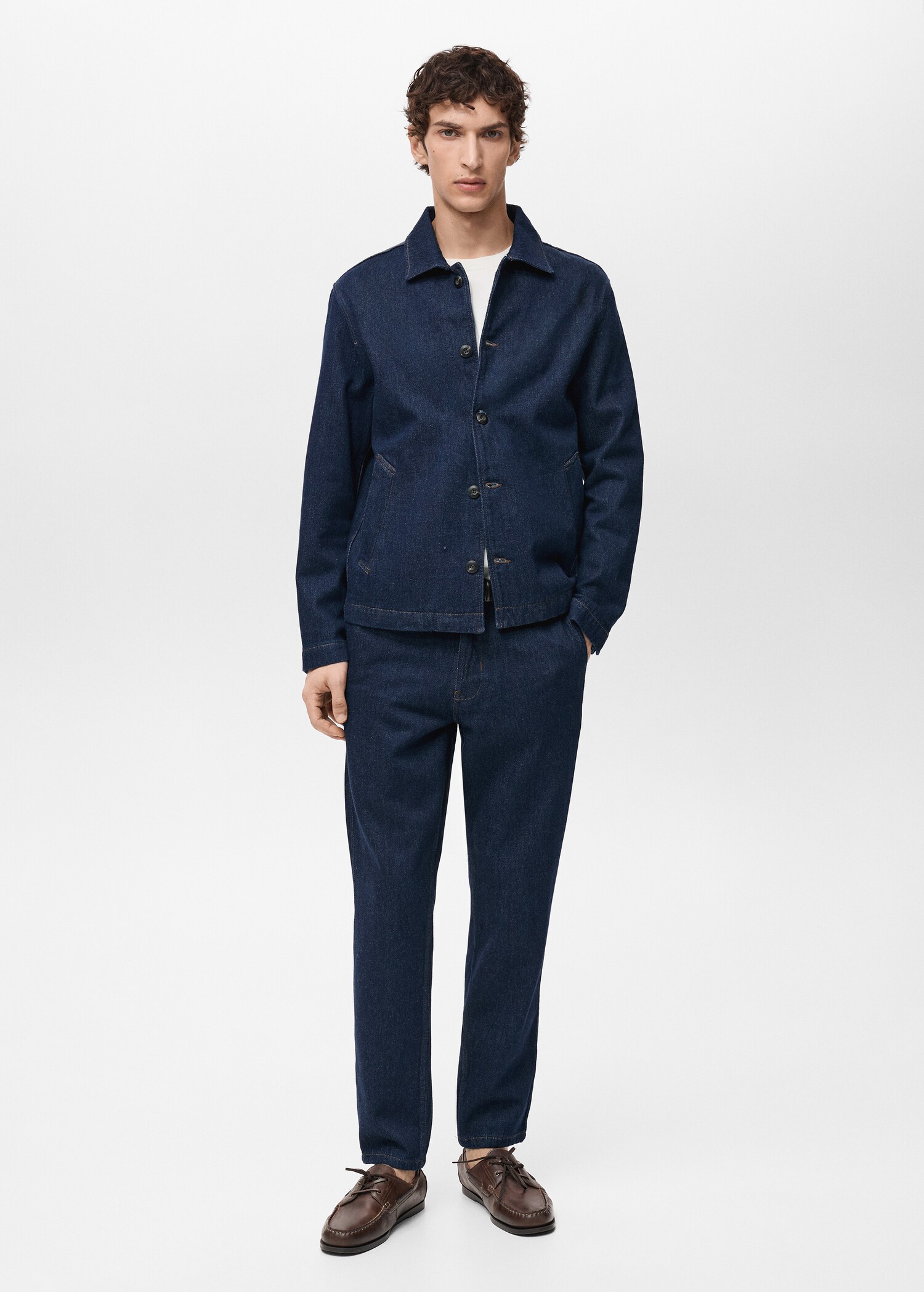 Jean regular-fit délavé foncé - Plan général