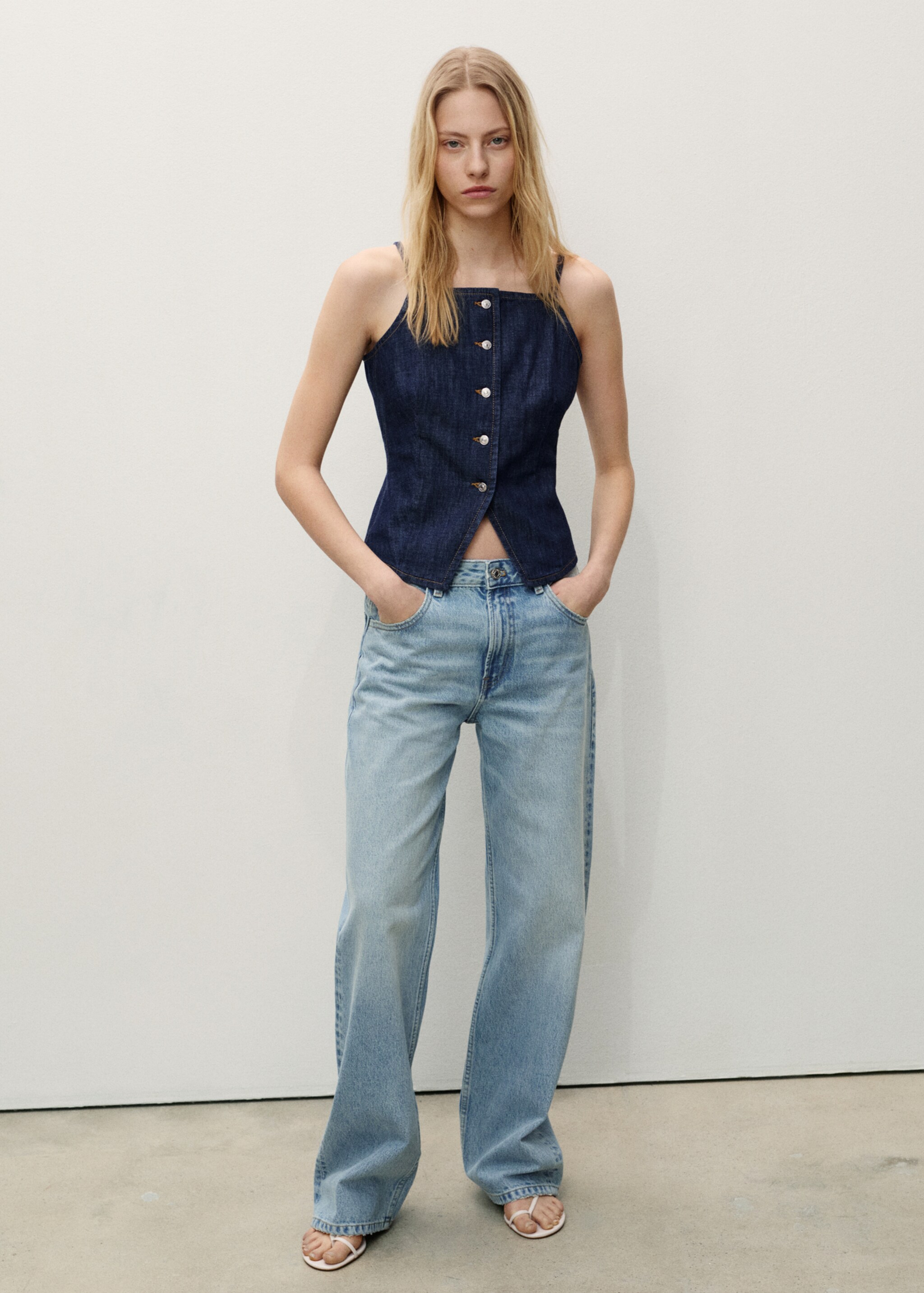 Jean Miami droit taille normale - Plan général, Bleu clair. Ref: 87046354-00.