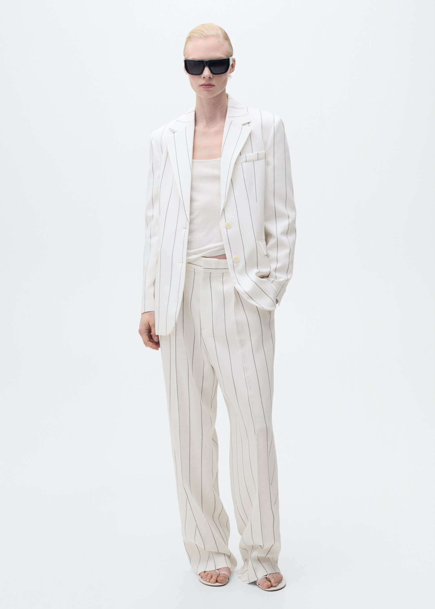 Pinstripe suit jacket - General plane