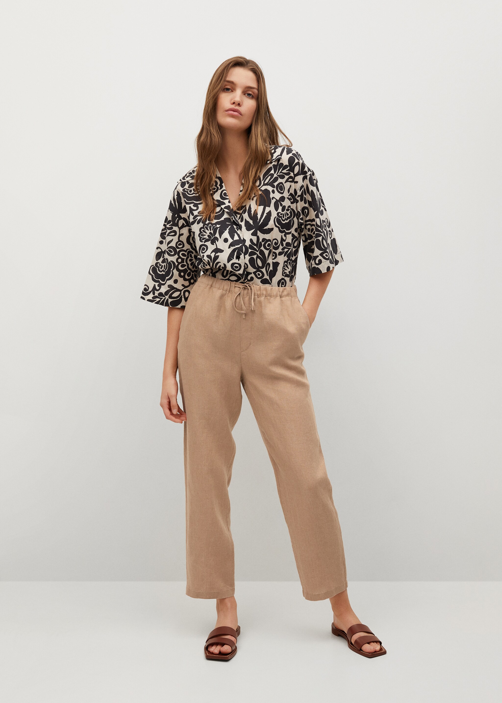 Pantalón 100% lino - Plano general