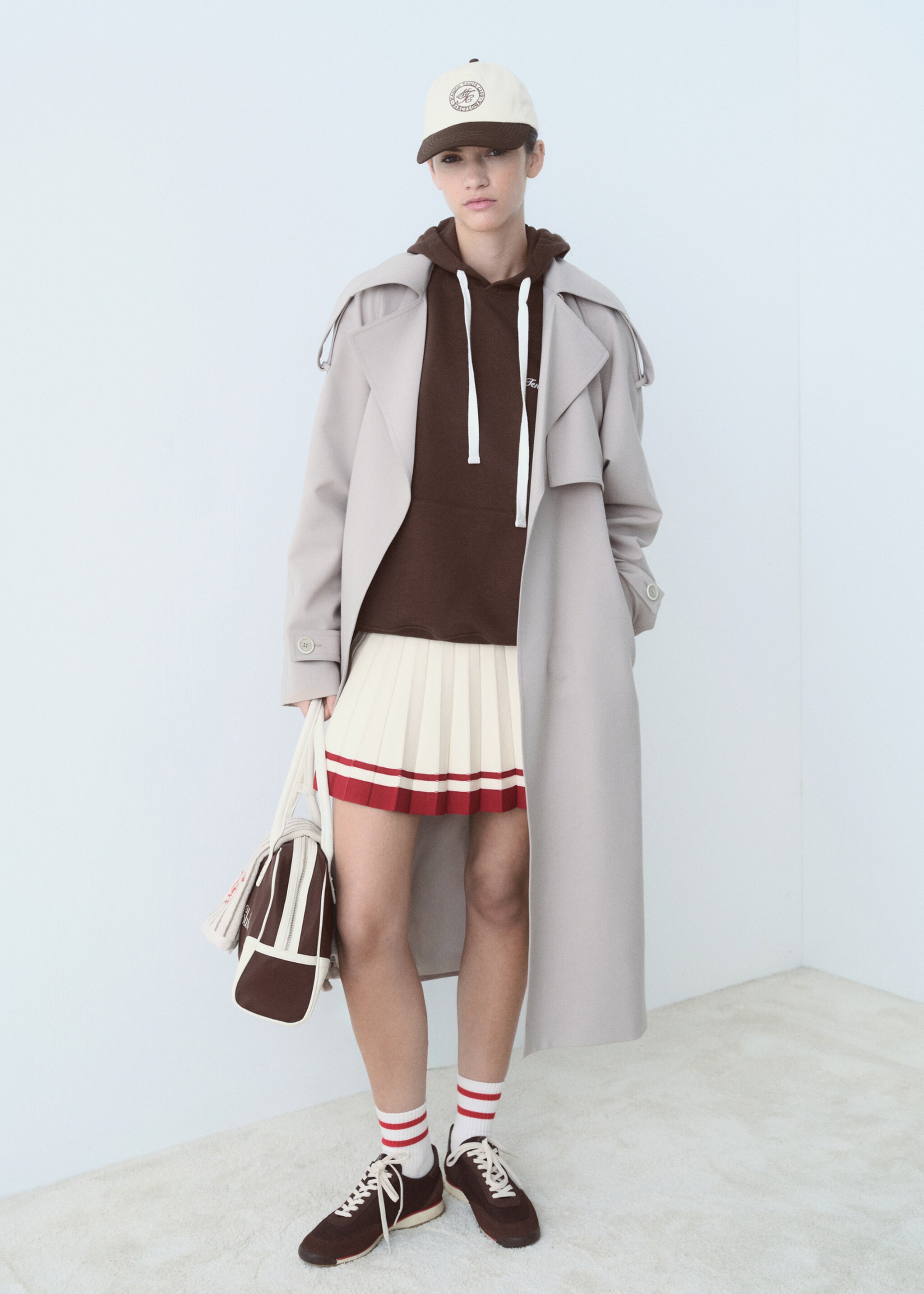 Hooded sweatshirt with printed message - General plane, Brown. Ref: 87047905-00.