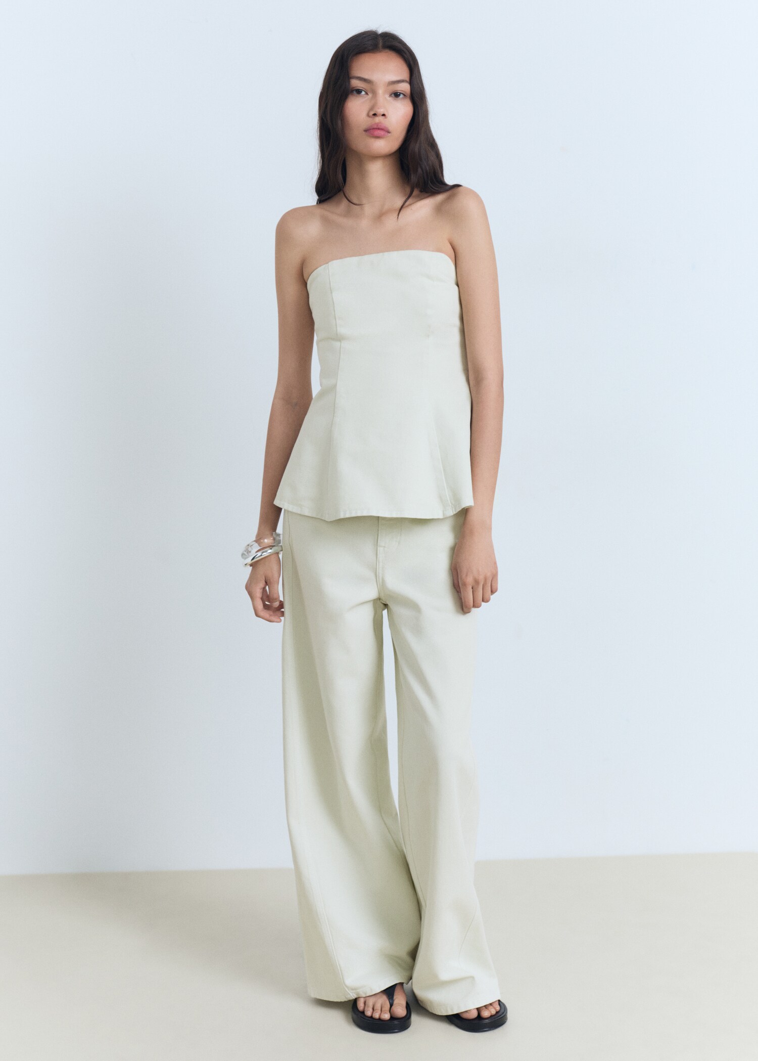 Wideleg mid-rise jeans - General plane