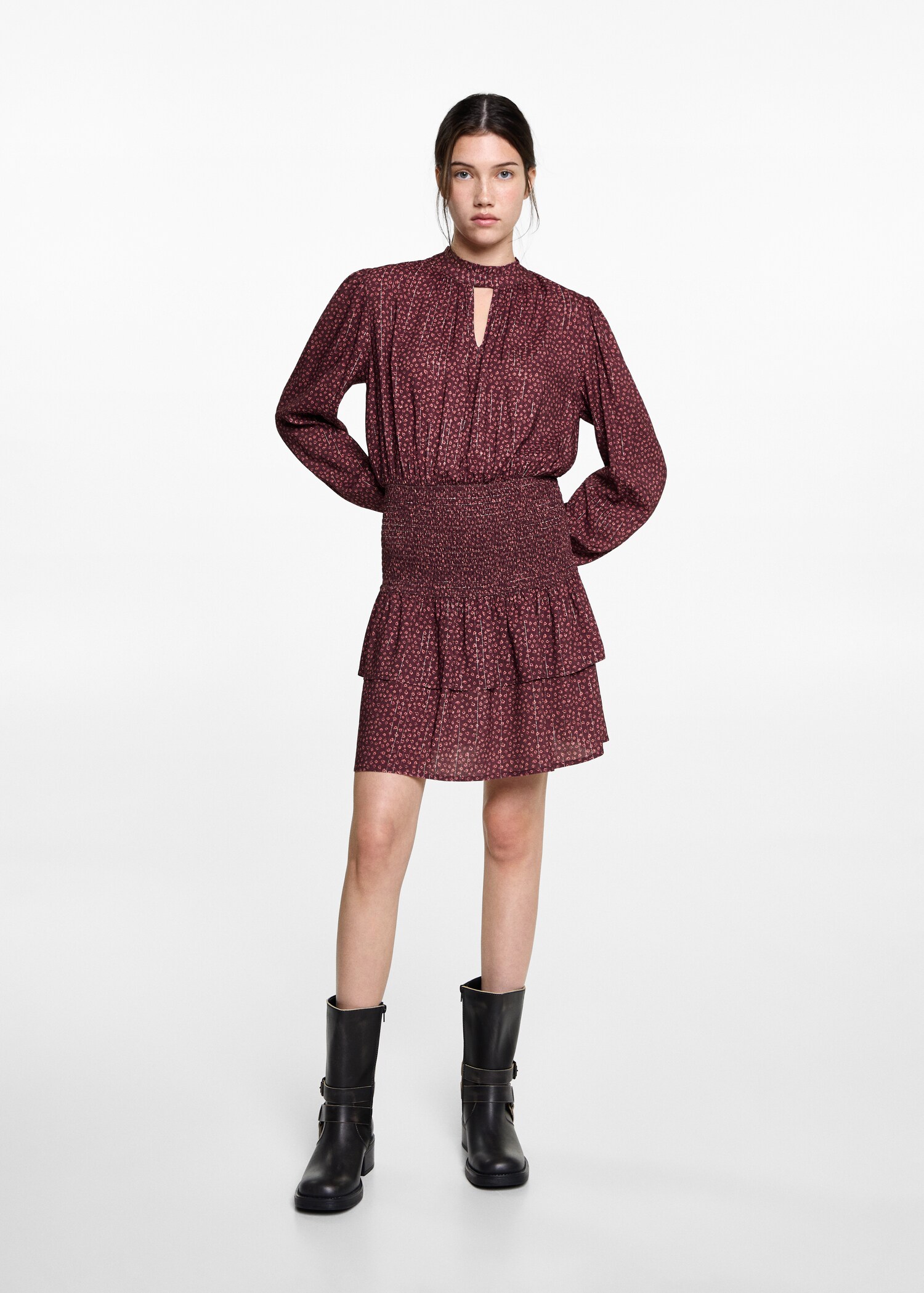 Φόρεμα εμπριμέ lurex - Γενικό πλάνο