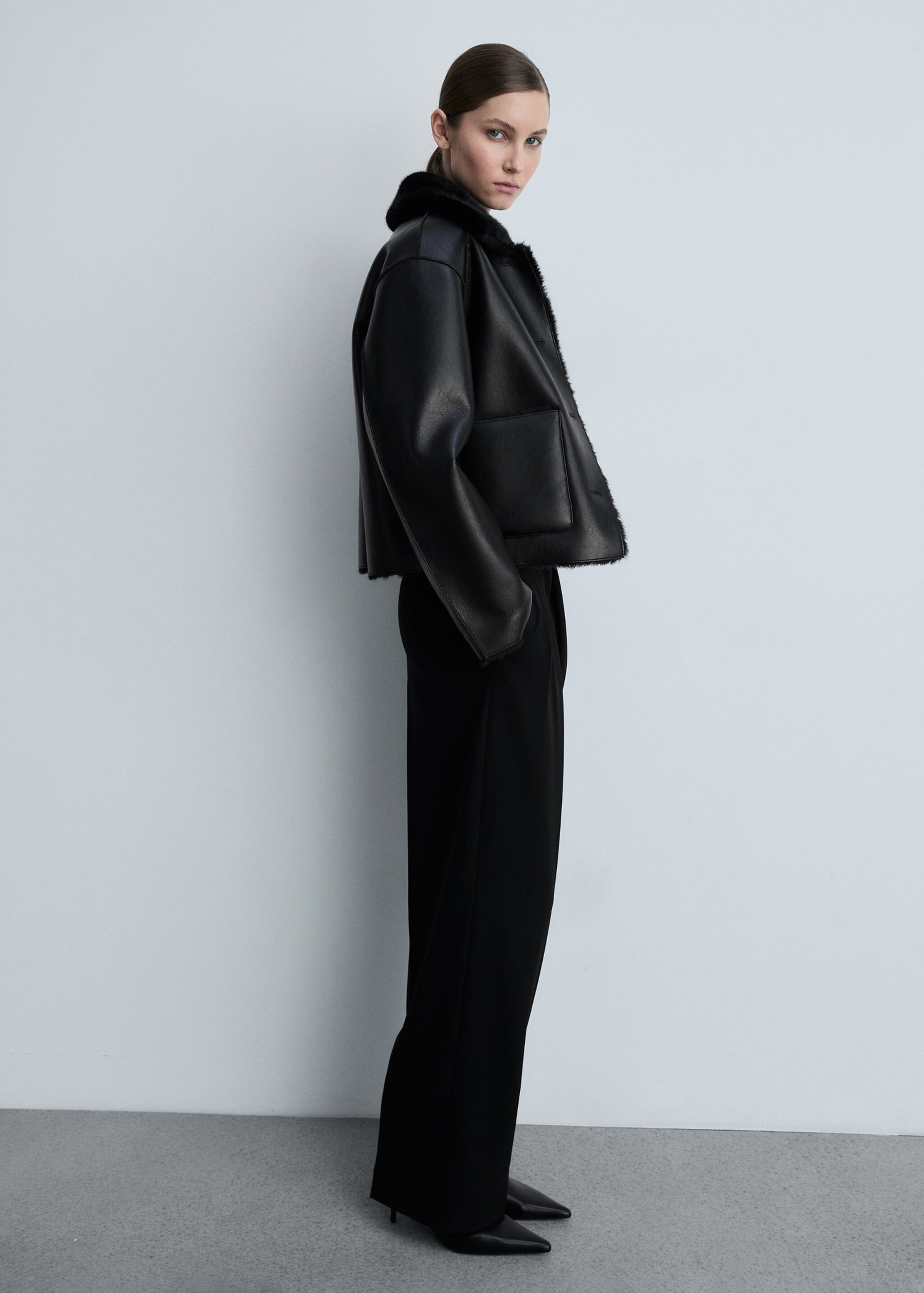 Pointed boots with zip - General plane, Black. Ref: 87050290-00.