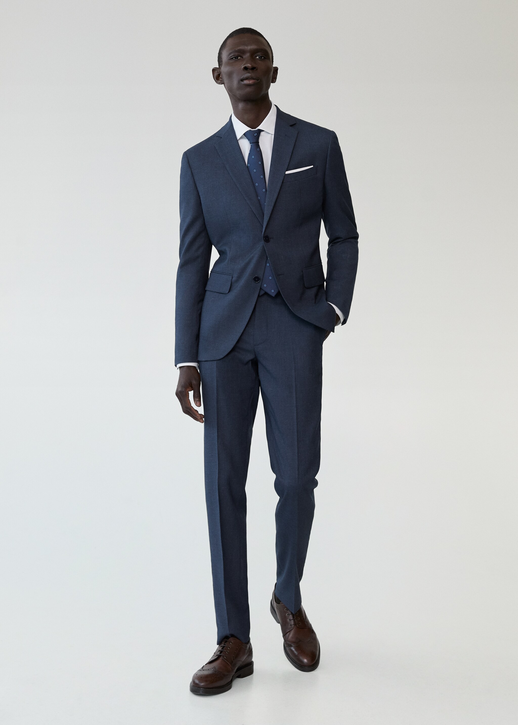 Americana slim fit microestructura - Plano general