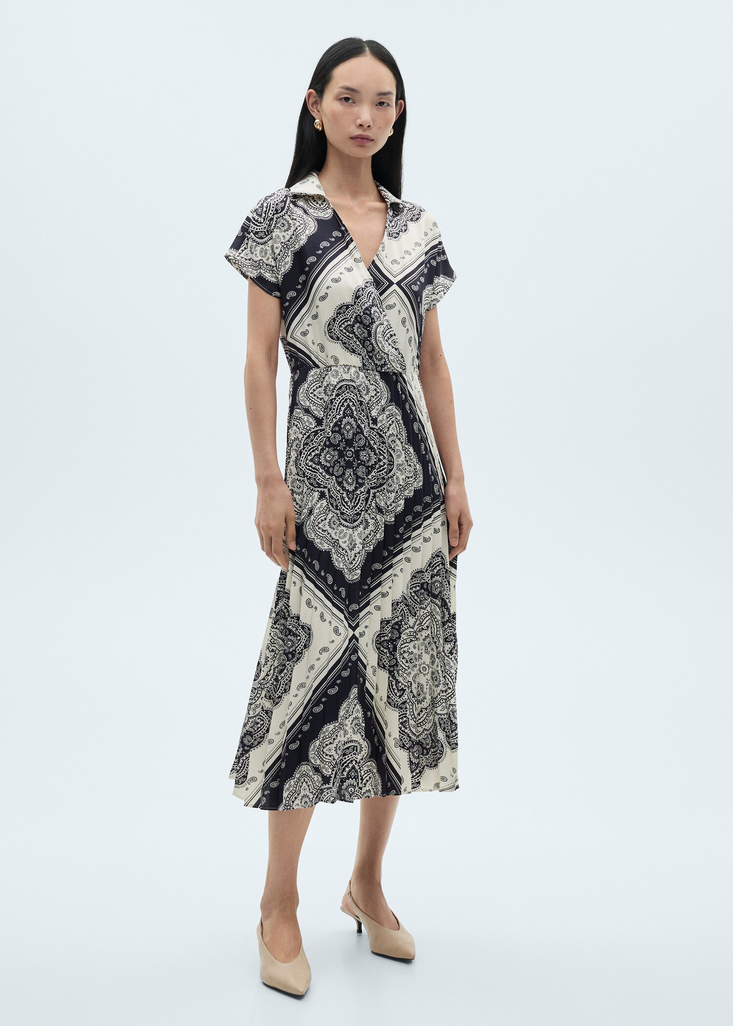 Paisley-print shirt dress - General plane