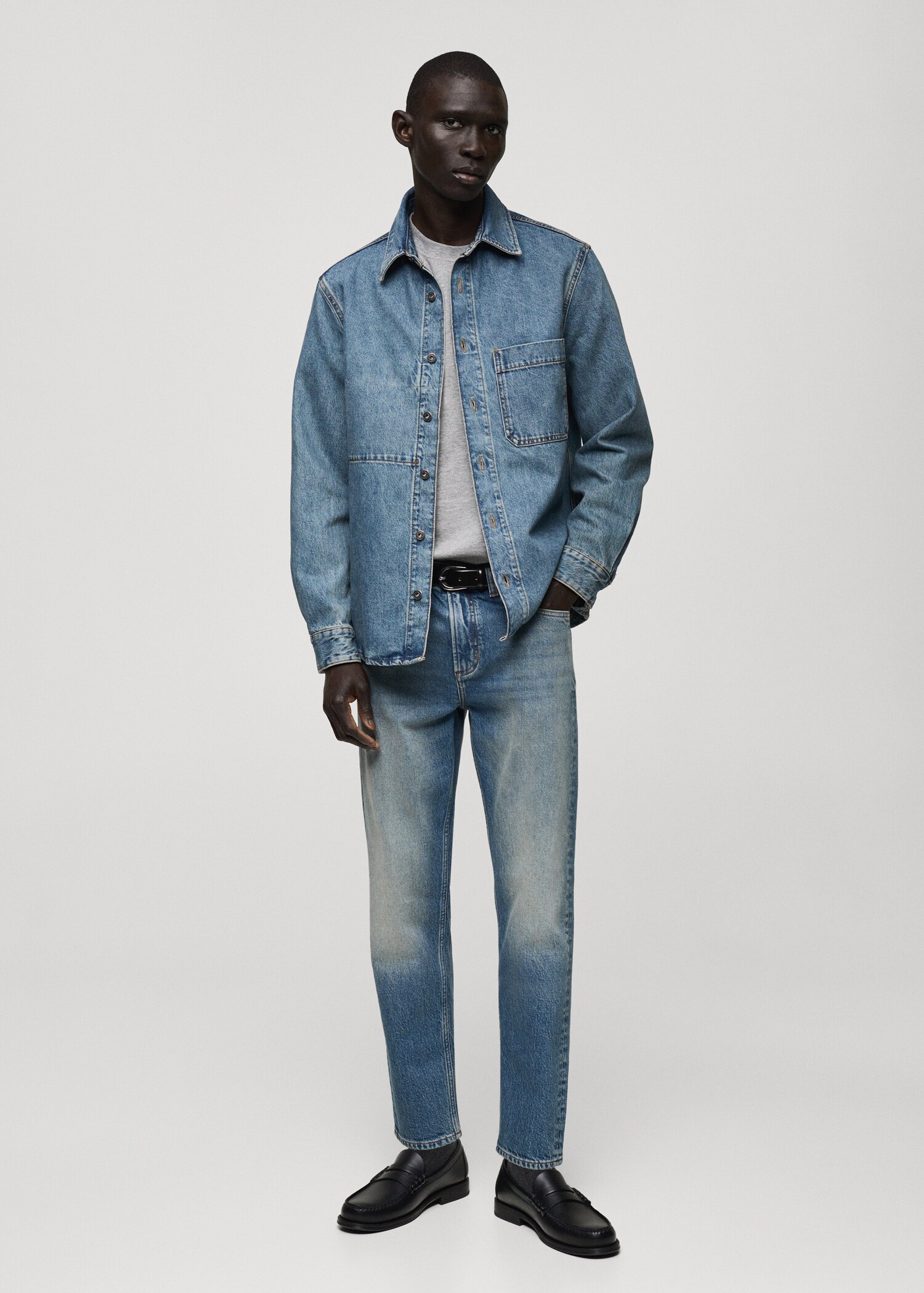 Pocket denim overshirt - General plane