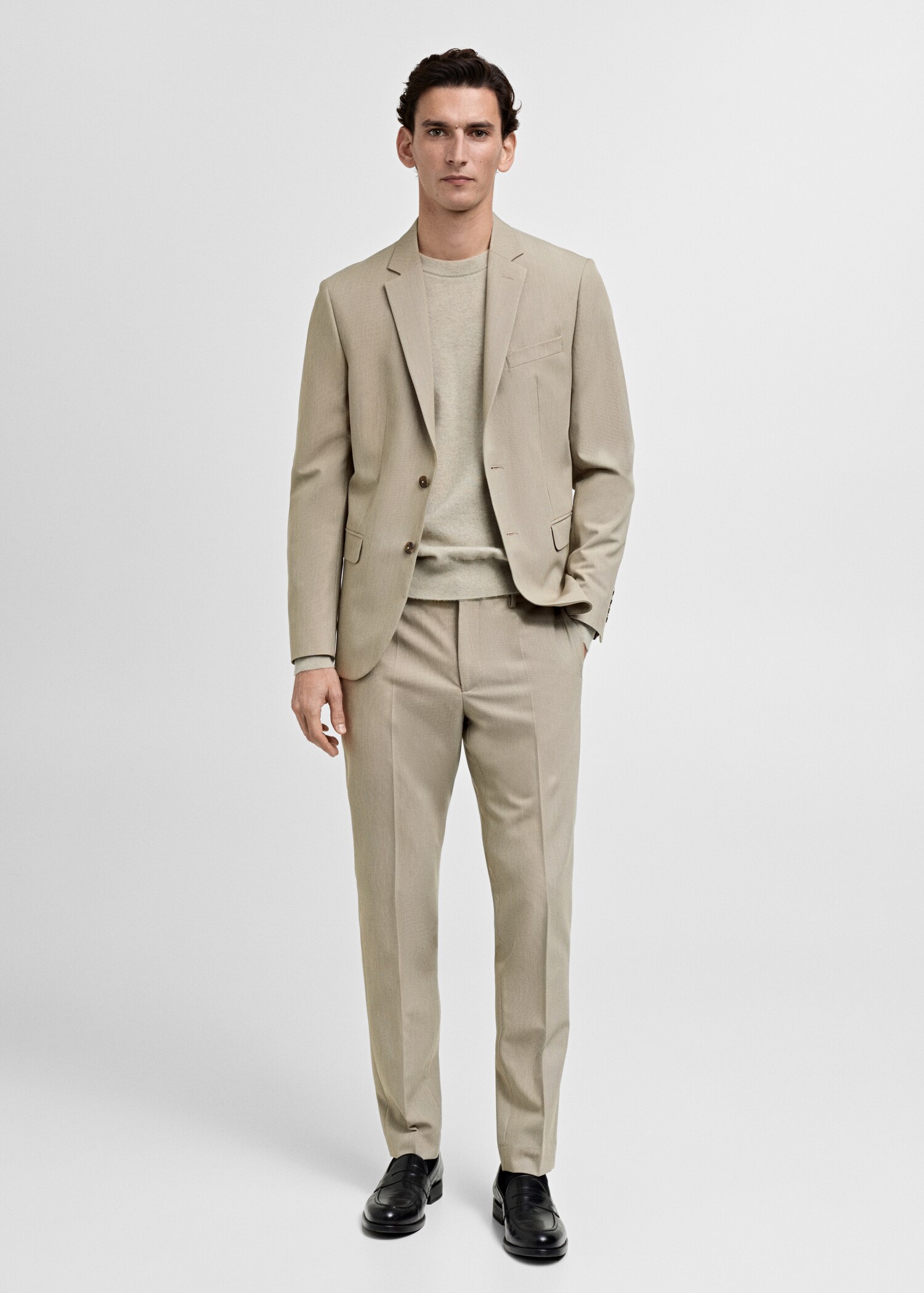 Oblekové sako super slim fit ze strečové látky - Celkový náhled