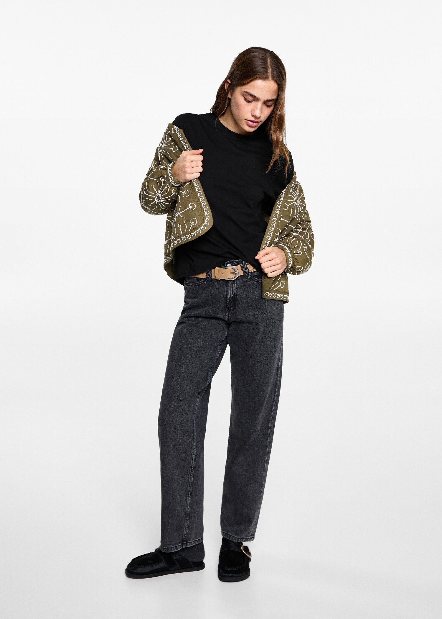 T-Shirt mit gestanztem Blitz-Motiv - Allgemeine Ansicht