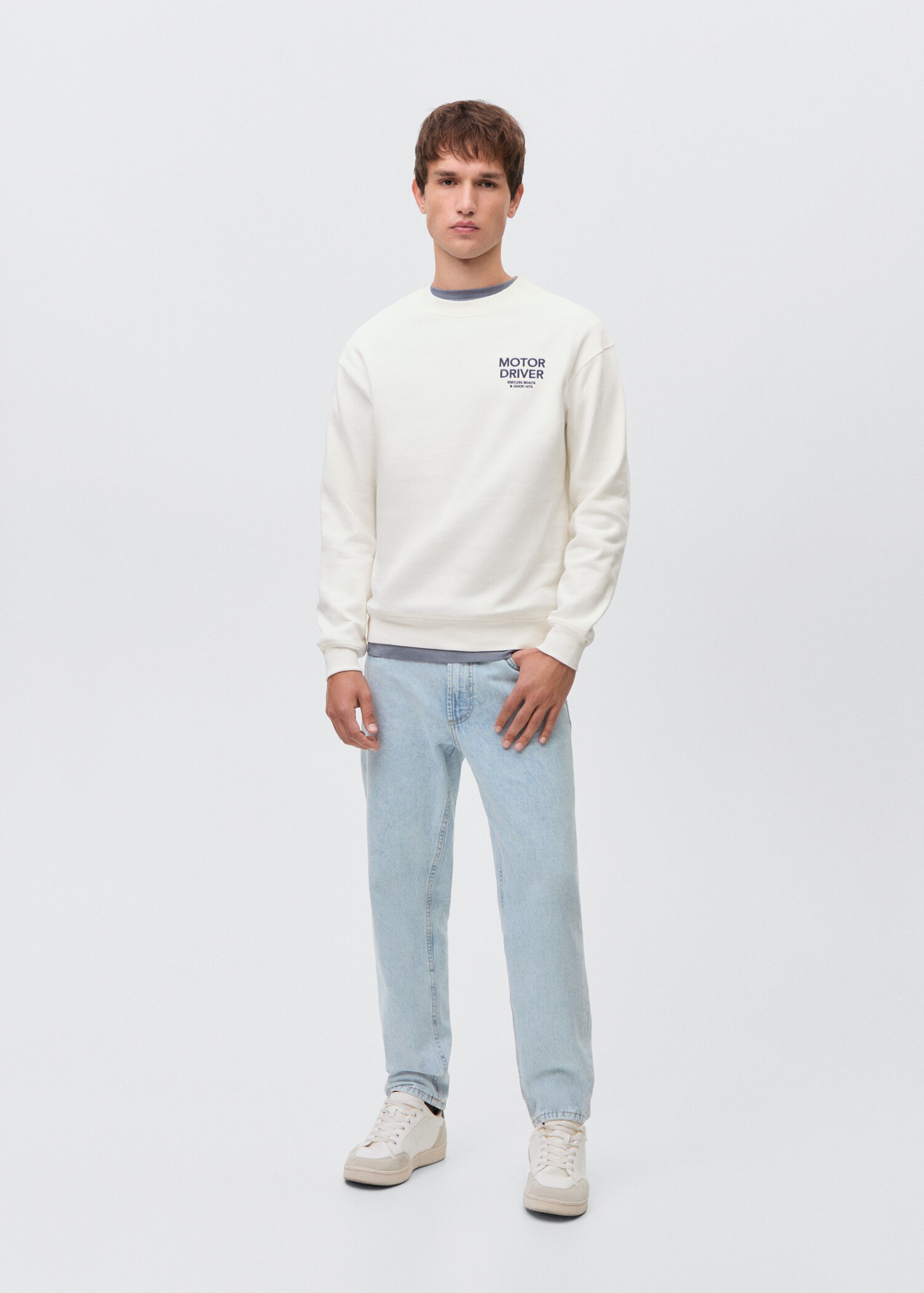 Bavlněná mikina s potiskem nápisu - Celkový náhled