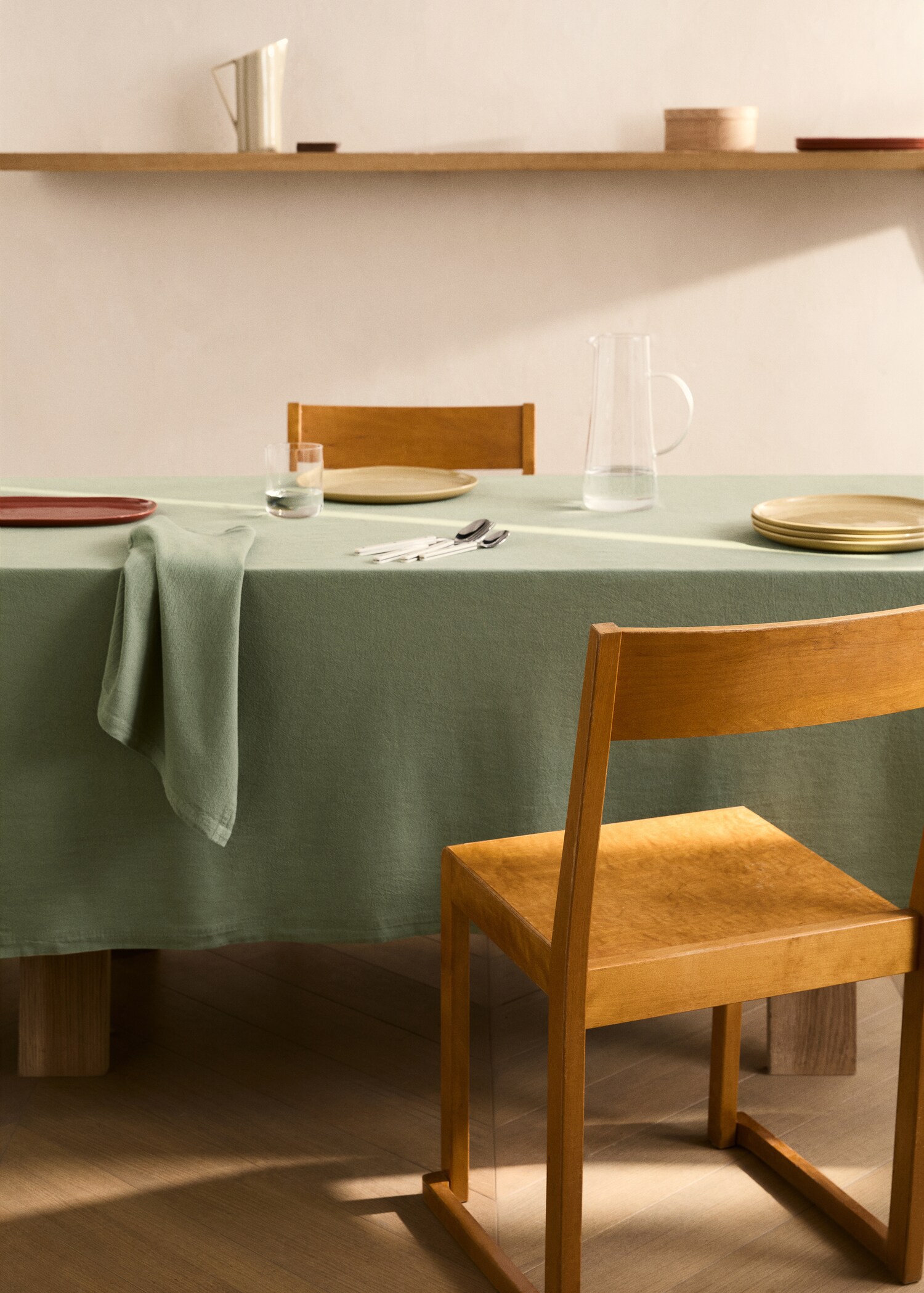 100% cotton tablecloth for 6 to 8 people - General plane