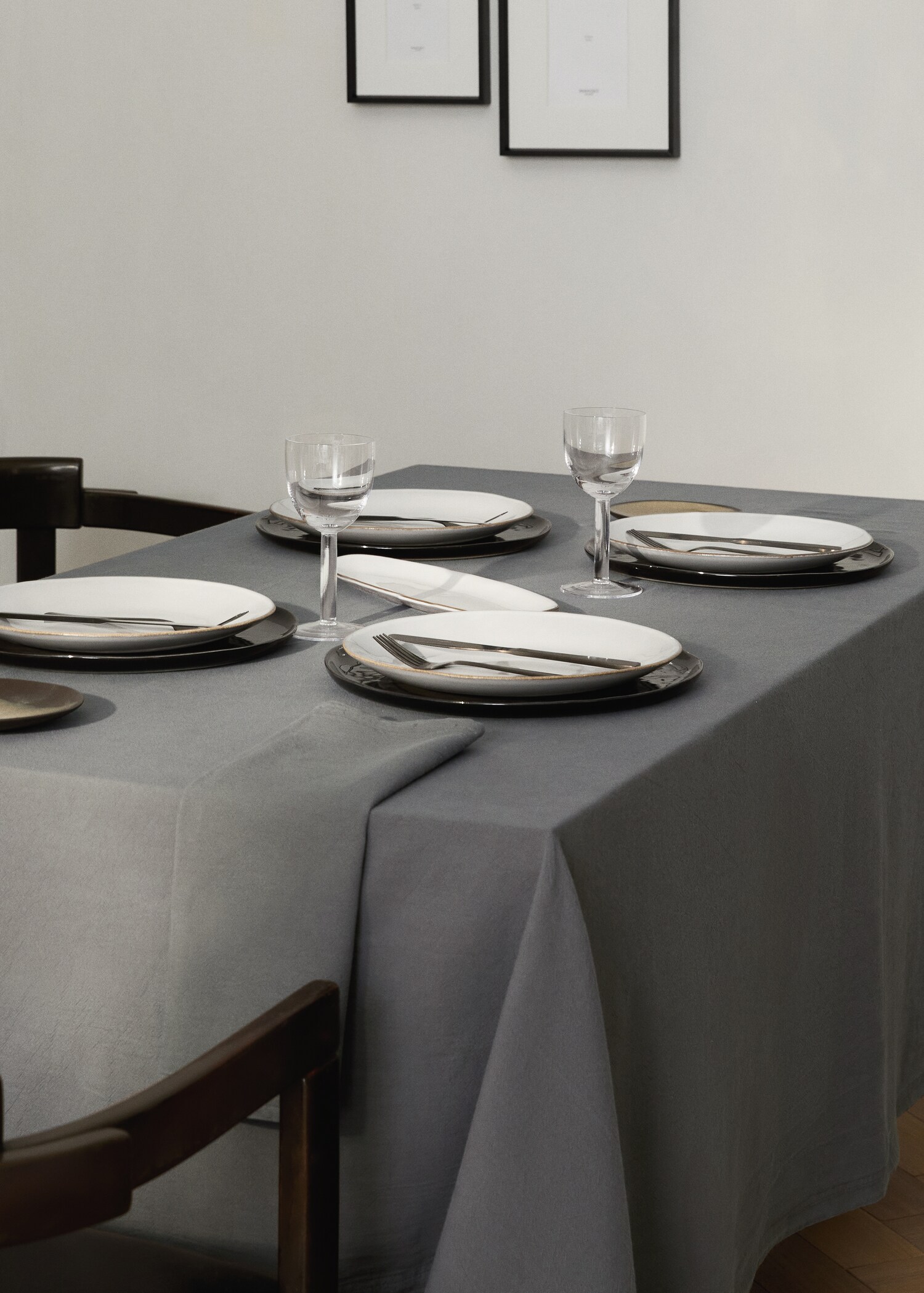 100% cotton tablecloth for 6 to 8 people - General plane