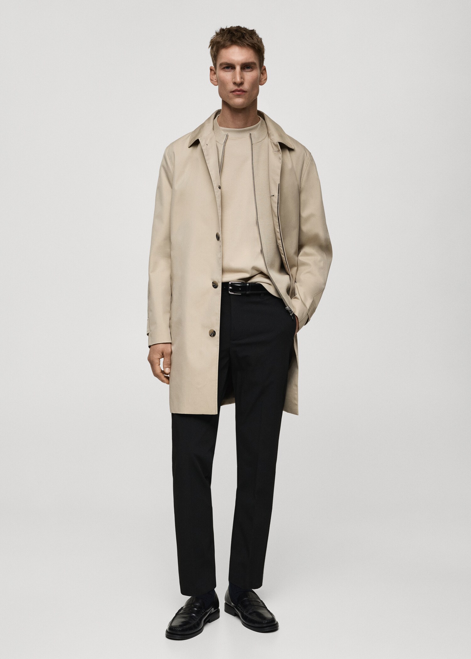 Zipped knit cardigan - General plane