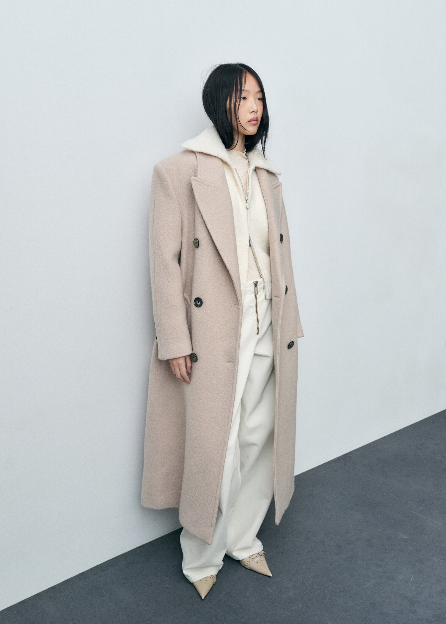 Bouclé wool-blend jacket - General plane