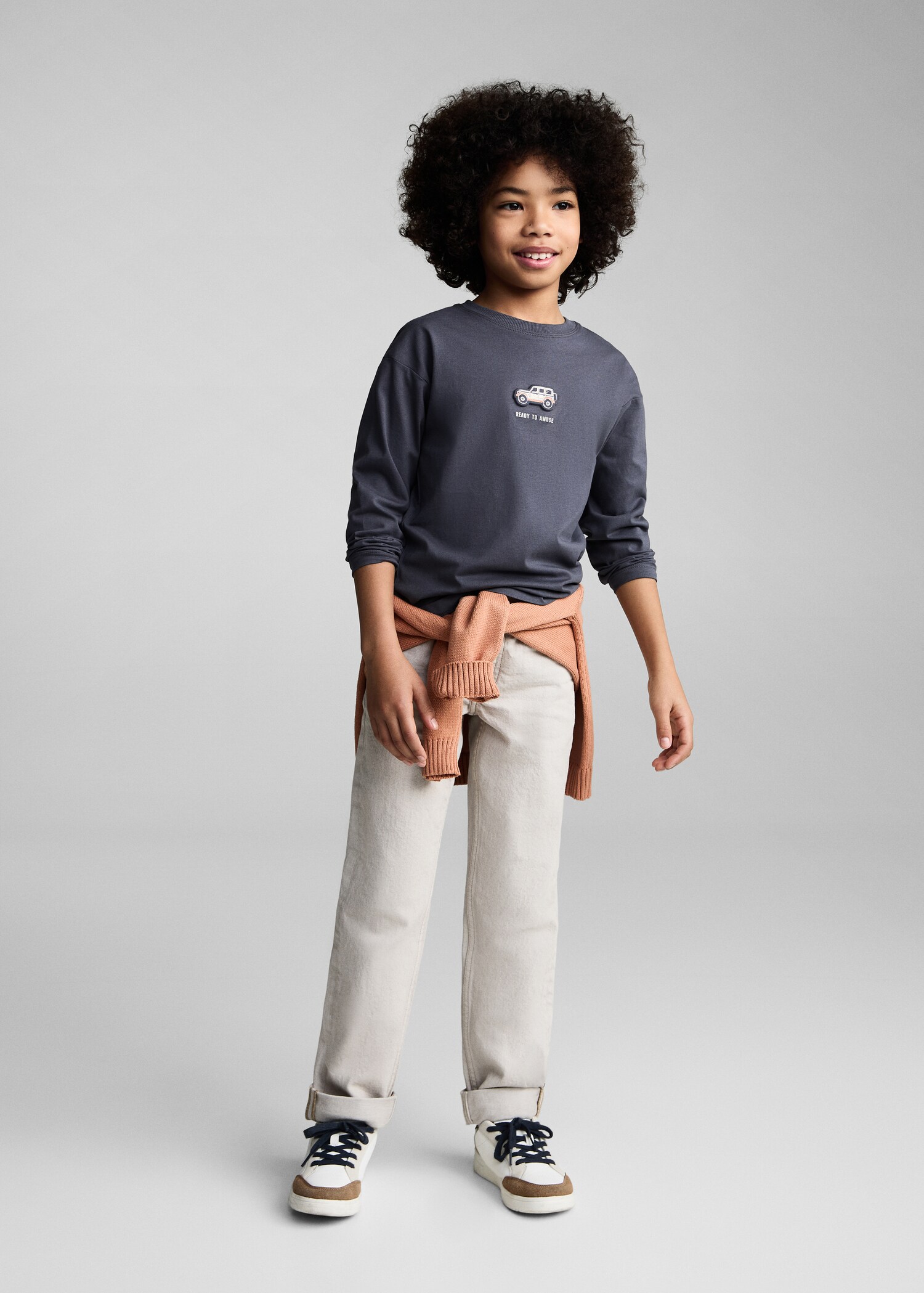 Printed cotton-blend T-shirt - General plane