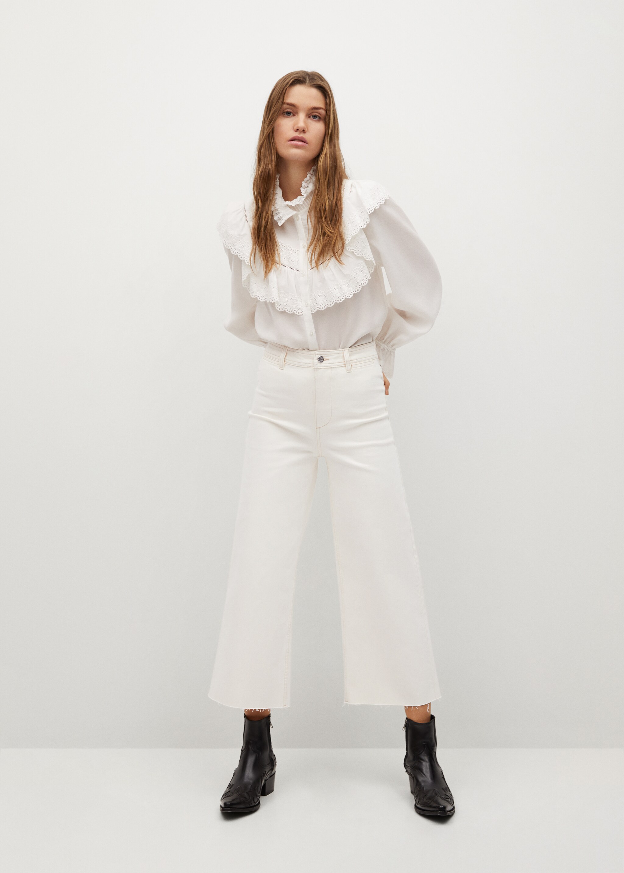 Džíny culottes s vysokým pasem - Celkový náhled