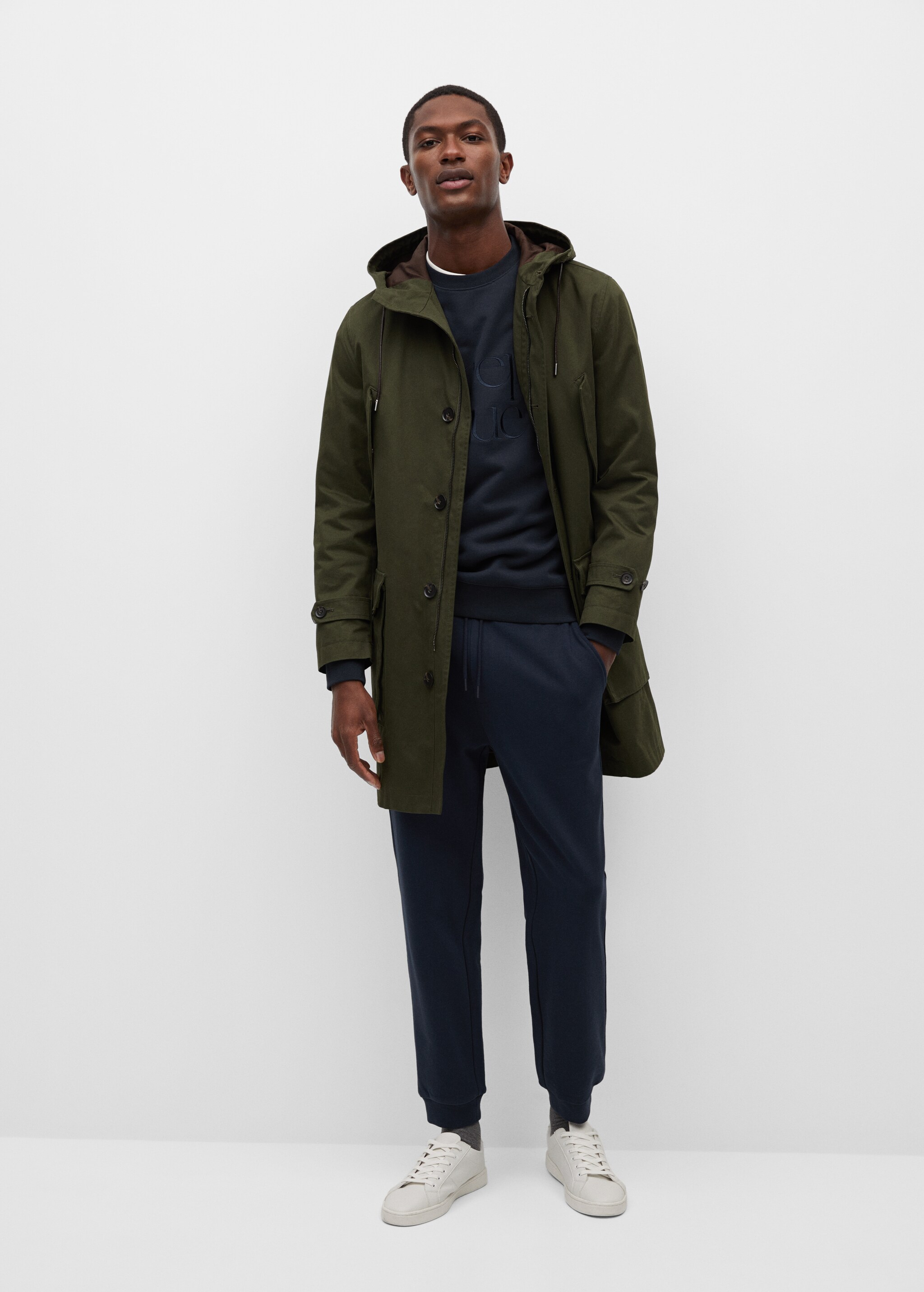 Sudadera algodón mensaje - Plano general