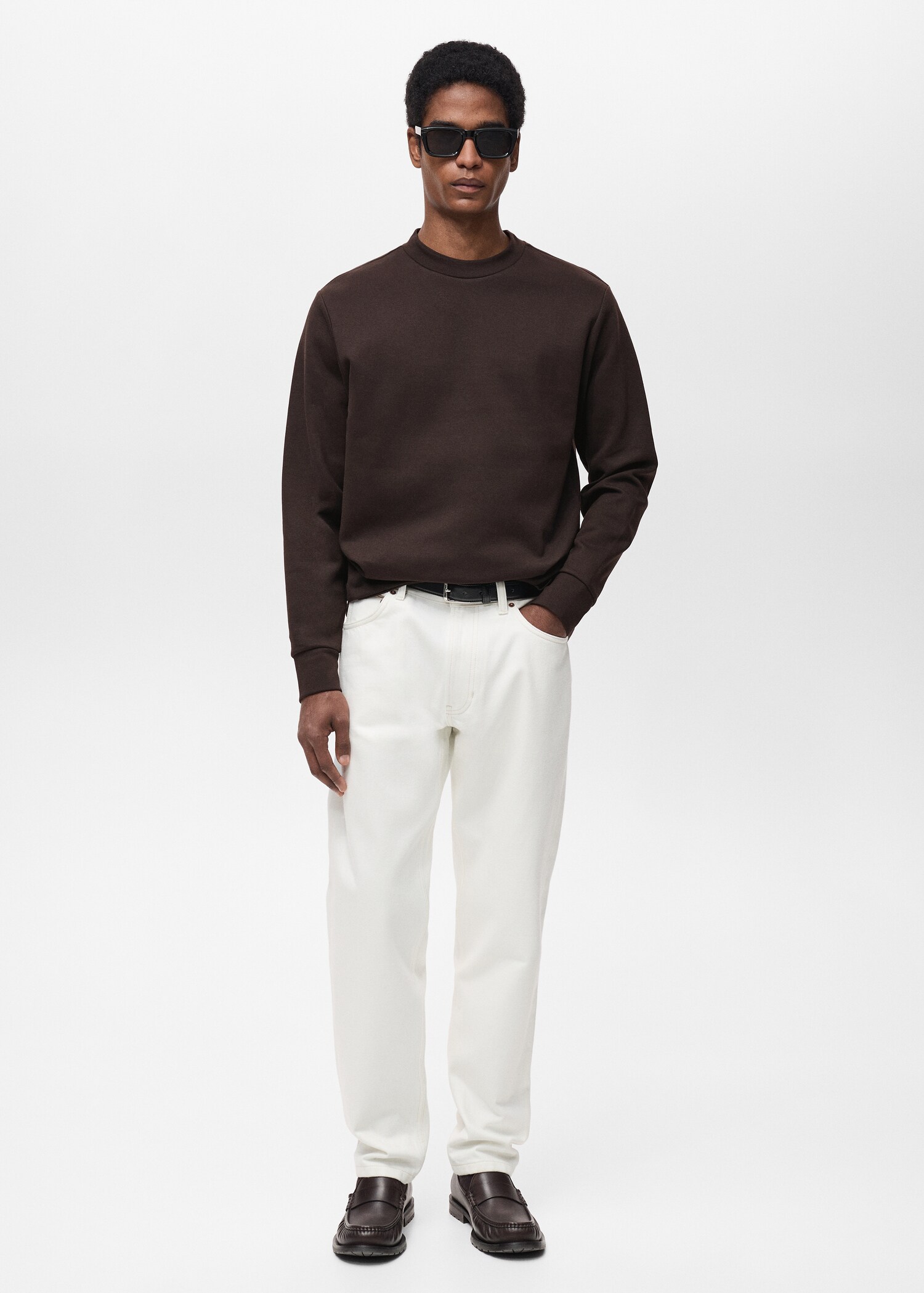 Regular-Fit-Sweatshirt aus Baumwolle - Allgemeine Ansicht