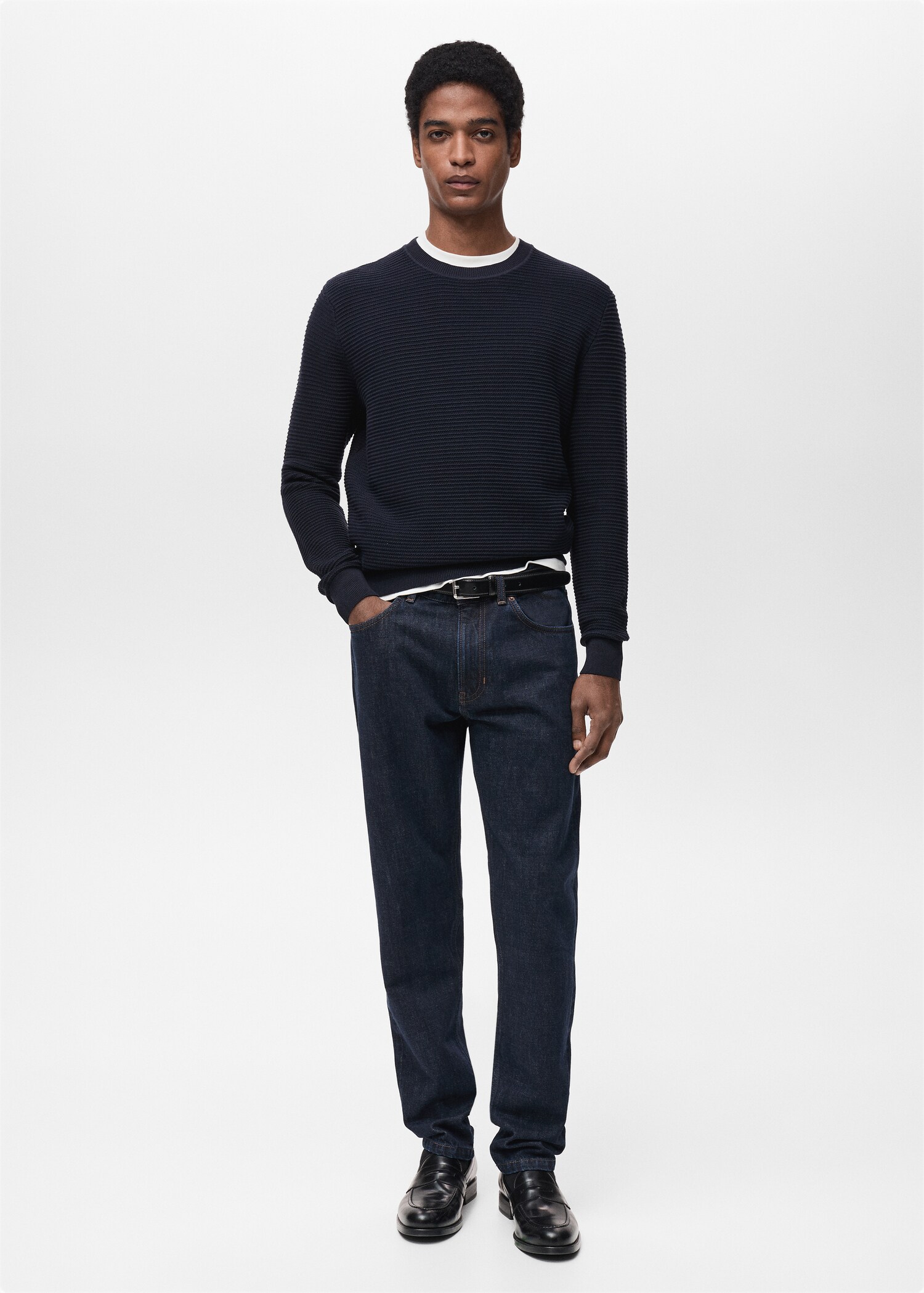 100% cotton braided sweater - General plane