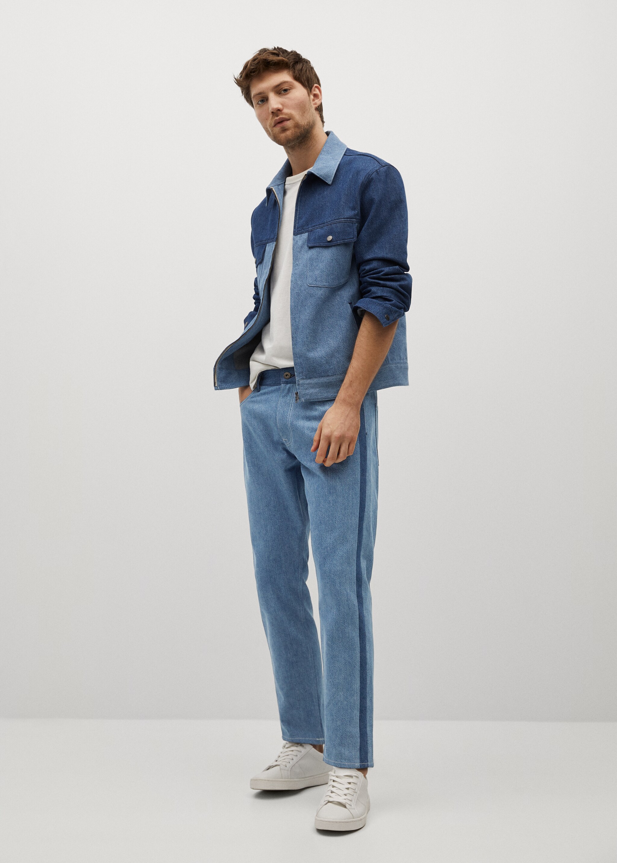 Tapered cropped vintage jeans - General plane