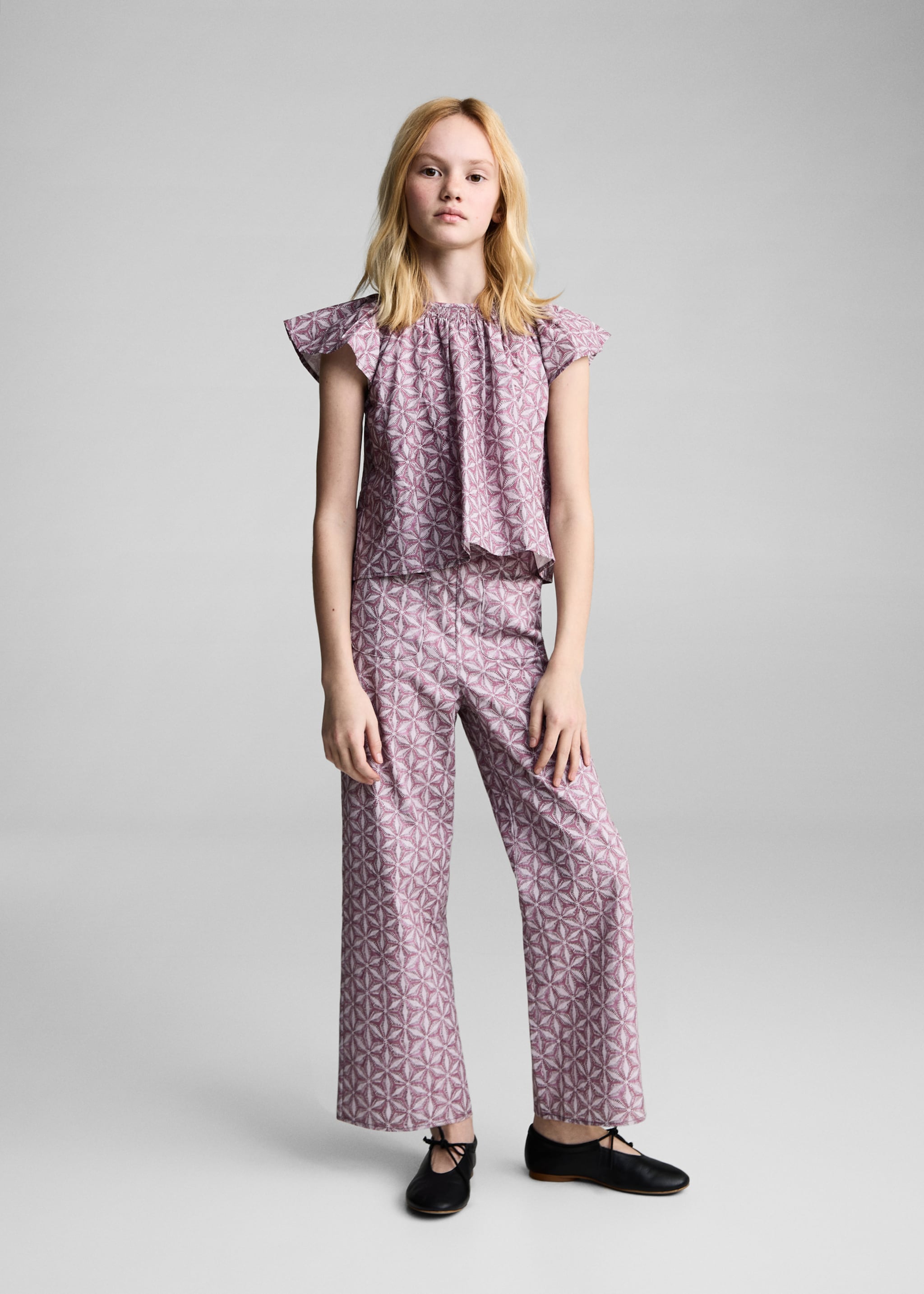 Printed pocket pants - General plane, Pink. Ref: 87054807-00.