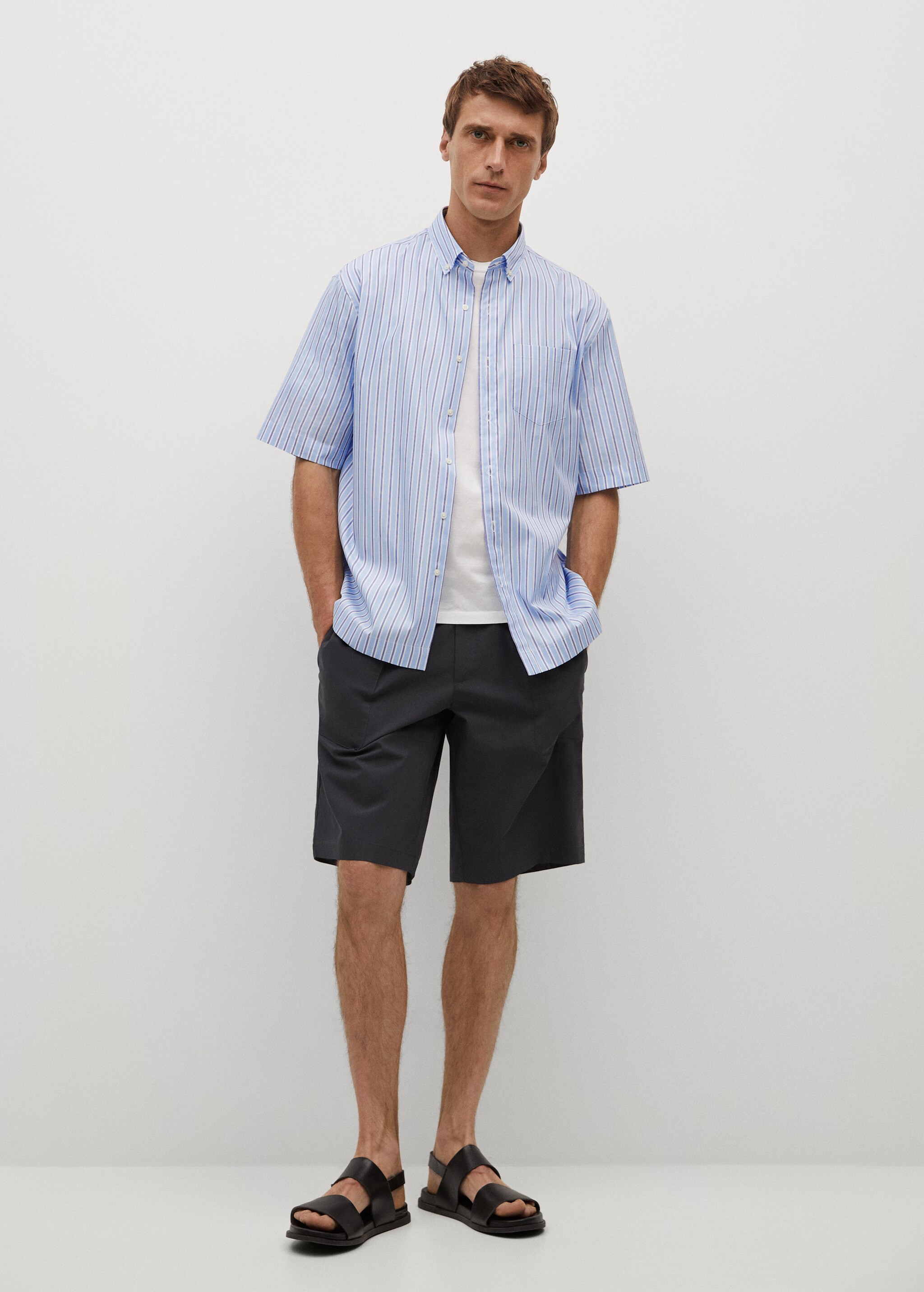 Camisa regular fit rayas tejido premium - Plano general