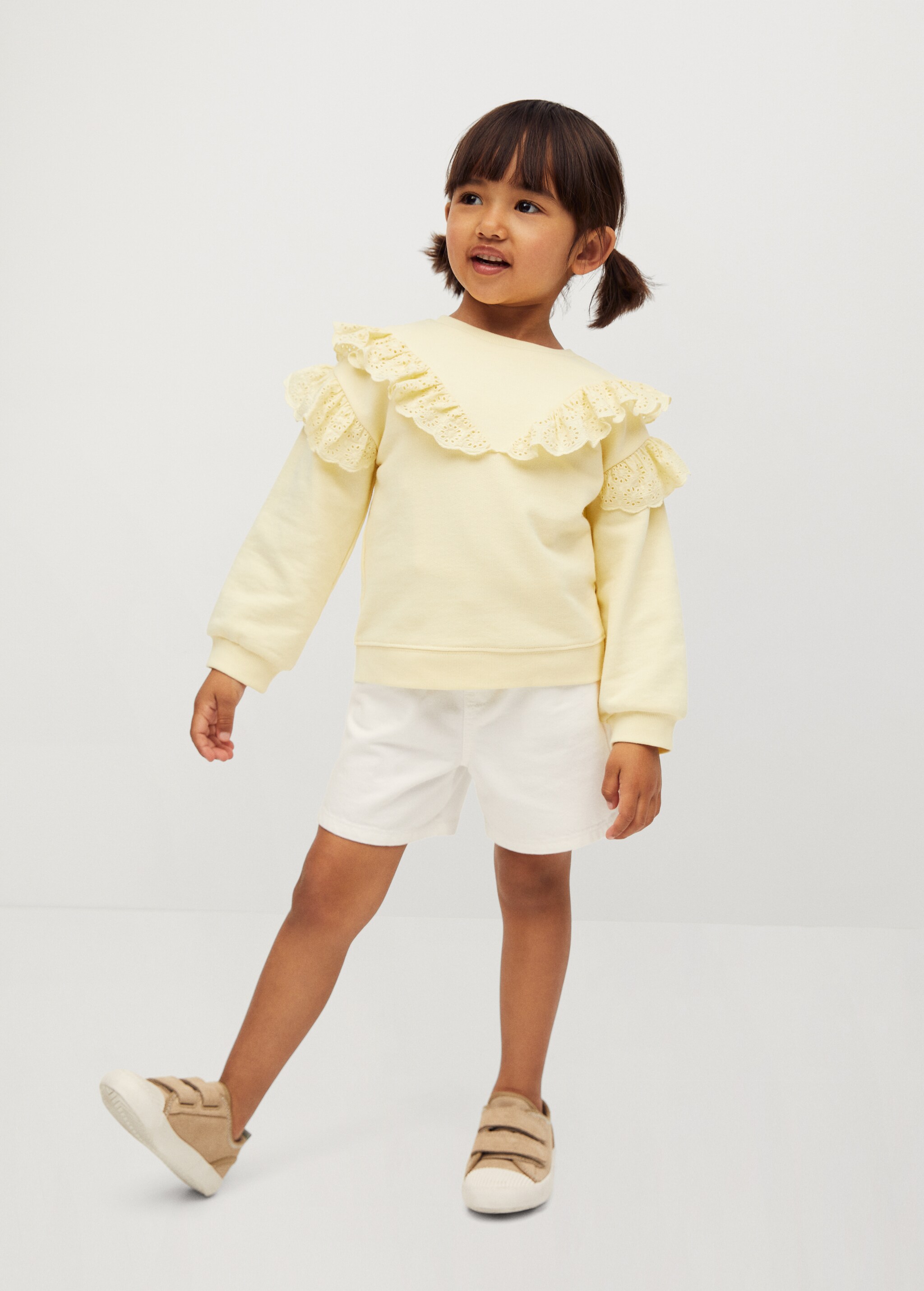 Sudadera algodón volantes - Plano general