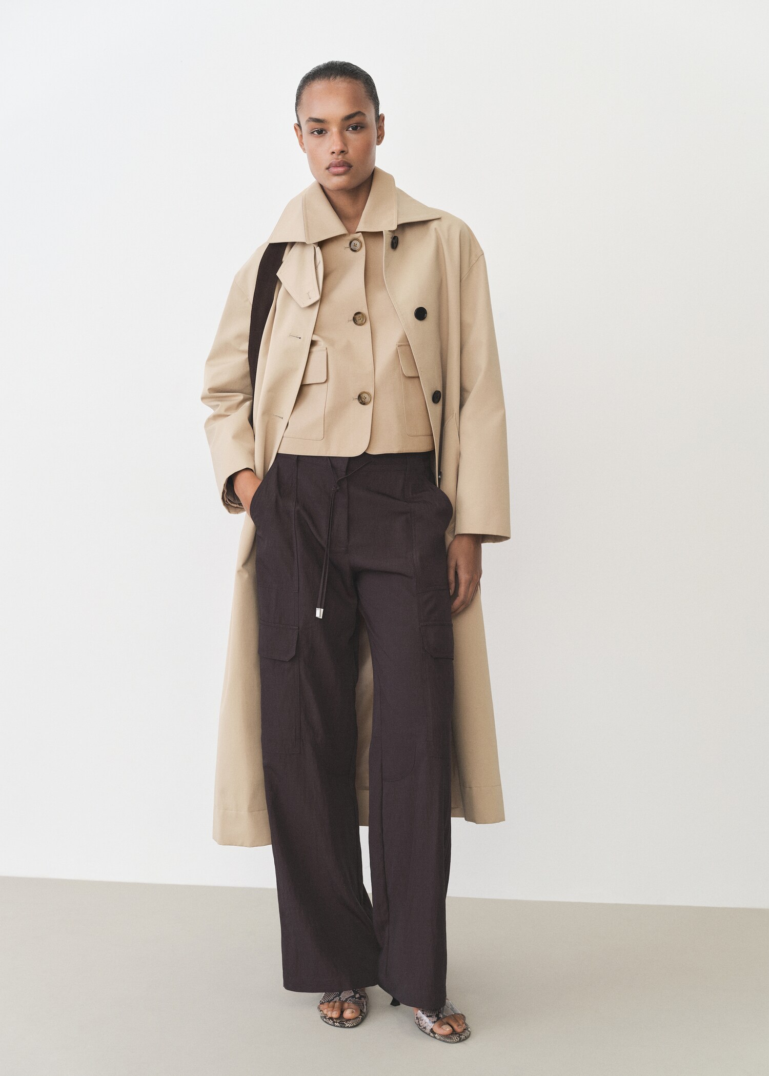 Veste en coton poches - Plan général