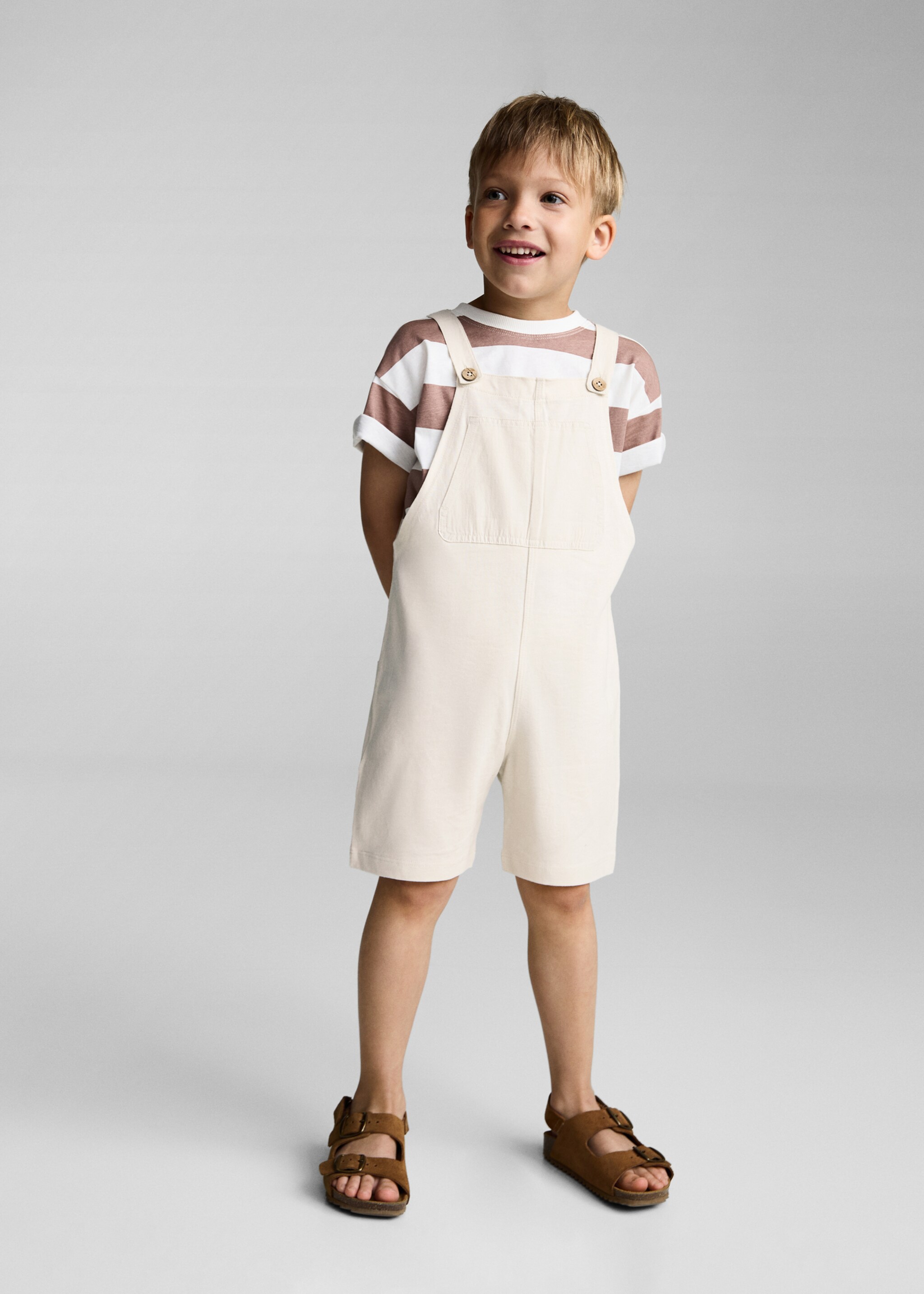 Σαλοπέτα πλεκτή βαμβακερή - Γενικό πλάνο, Γκρι Πάγου. Ref: 87055957-00.