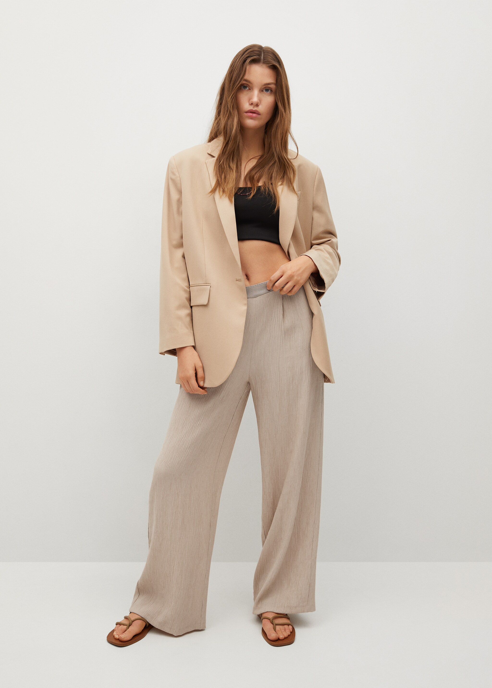 Pantalón fluido plisado - Plano general