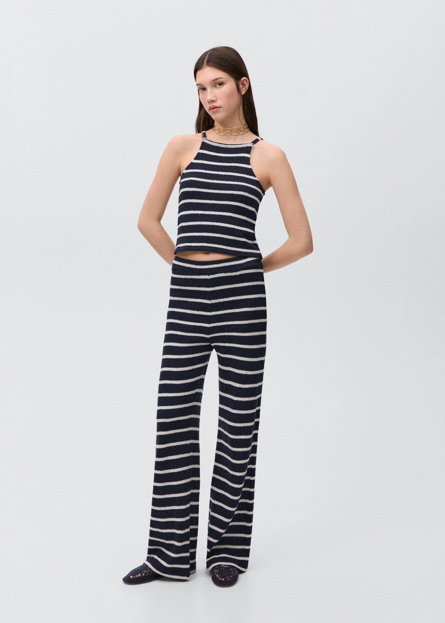 Top halter rayures - Plan général