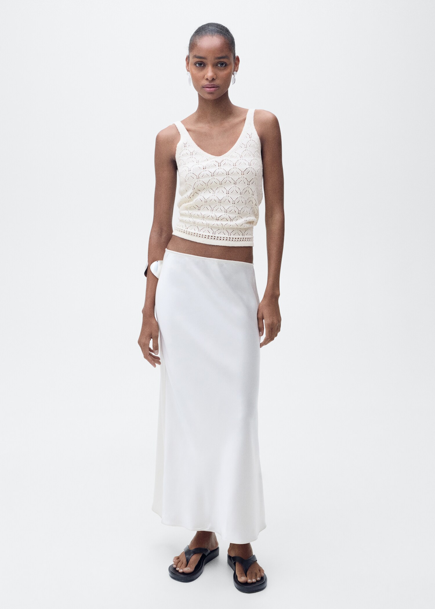 Top maille détails ajourés - Plan général