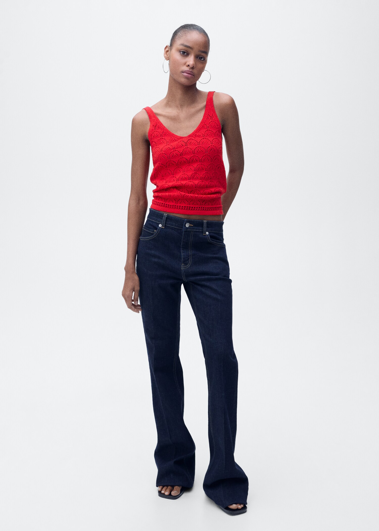 Top maille détails ajourés - Plan général