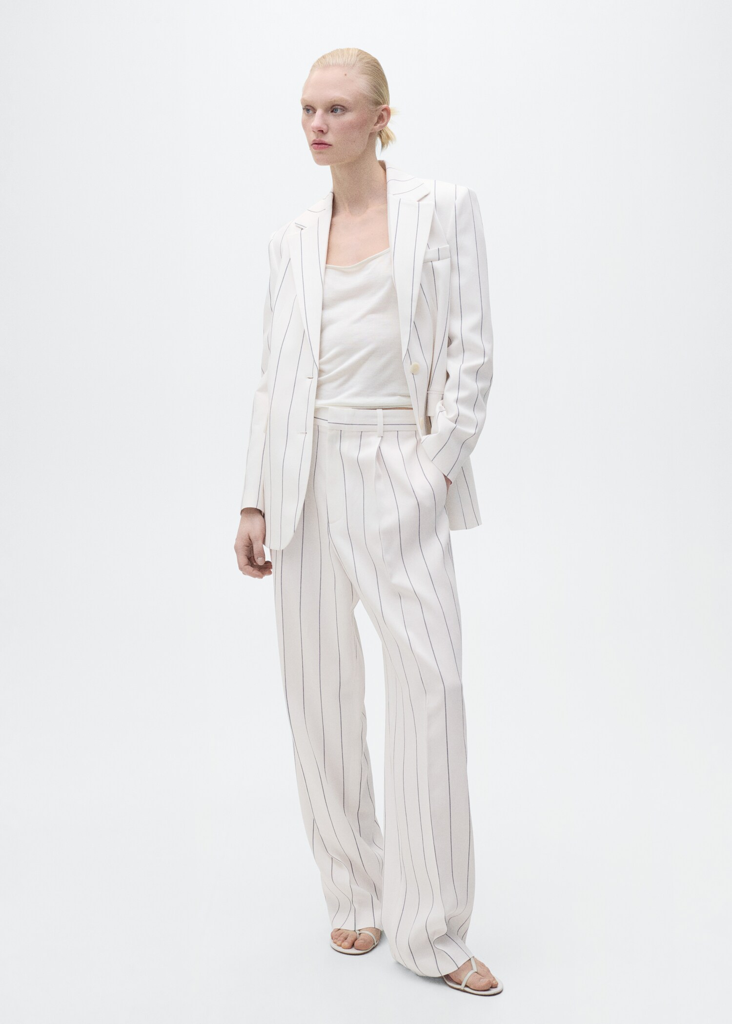 Striped suit trousers - General plane