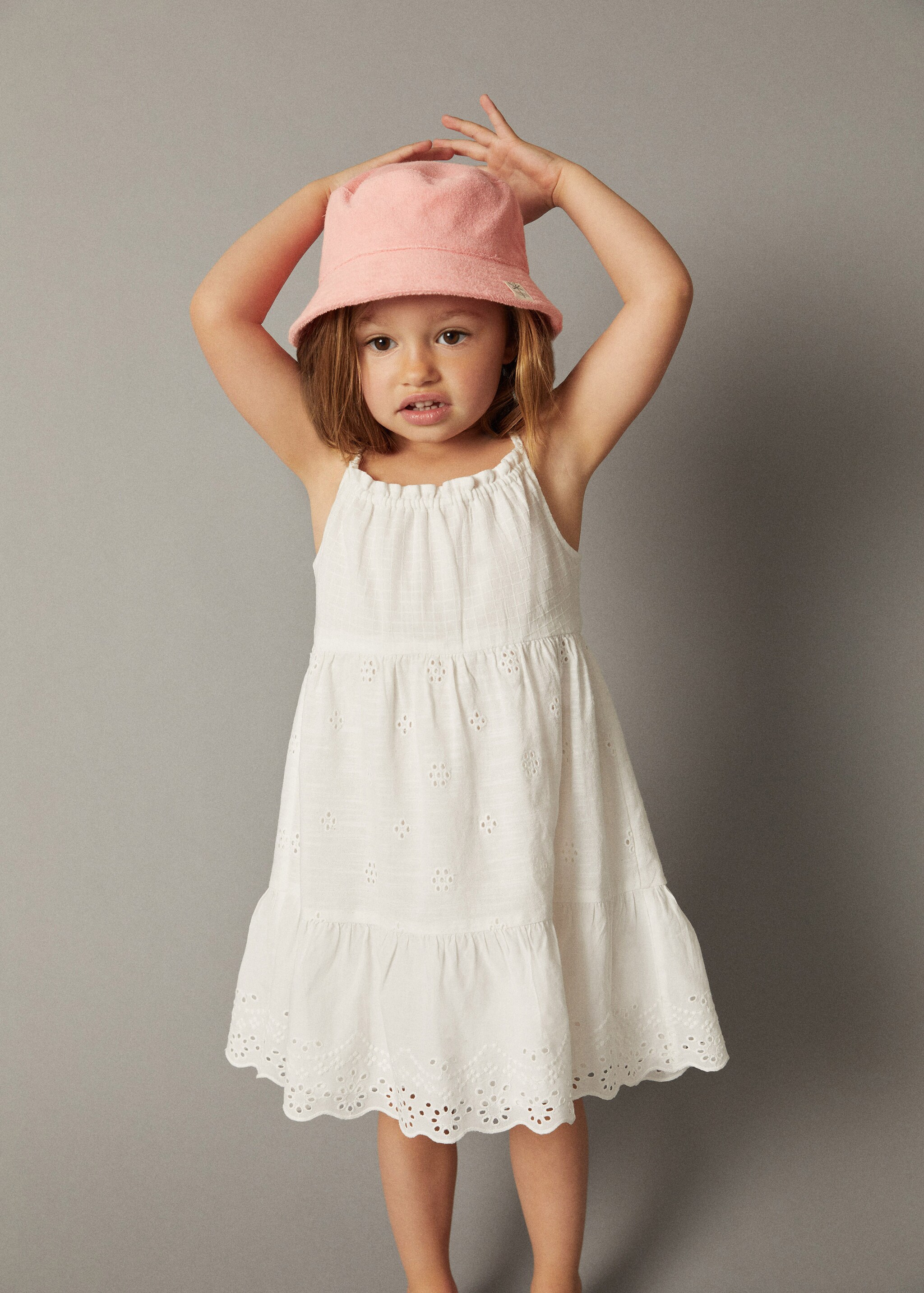 Vestido algodón bordado suizo - Plano general