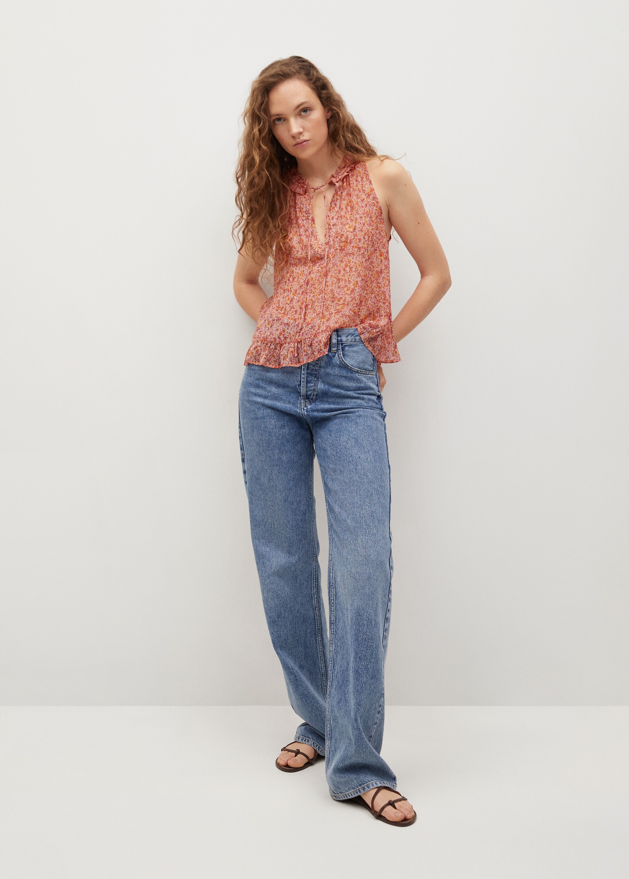 Top estampado volante - Plano general