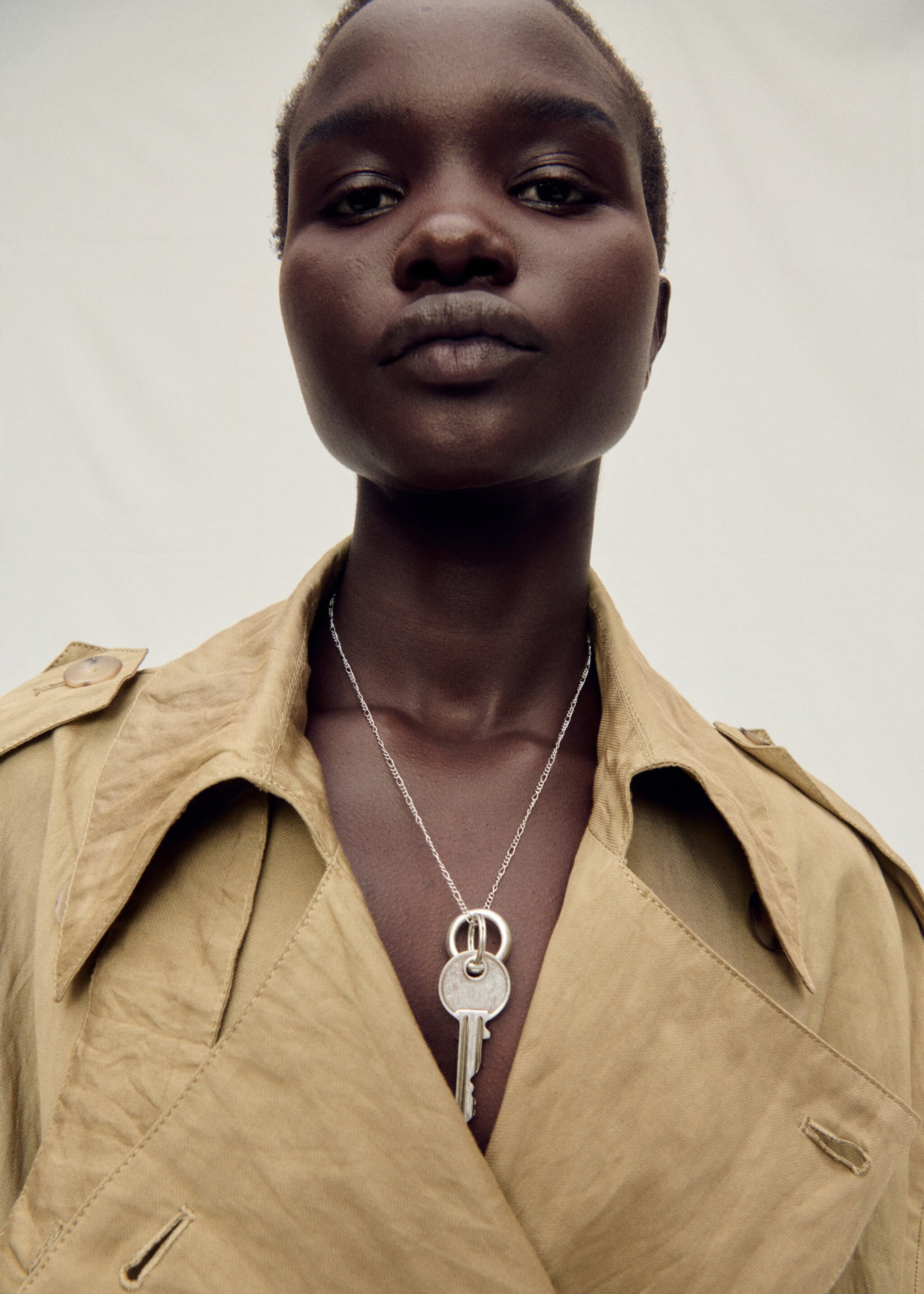 Key ring pendant necklace - General plane, Silver. Ref: 87057712-00.