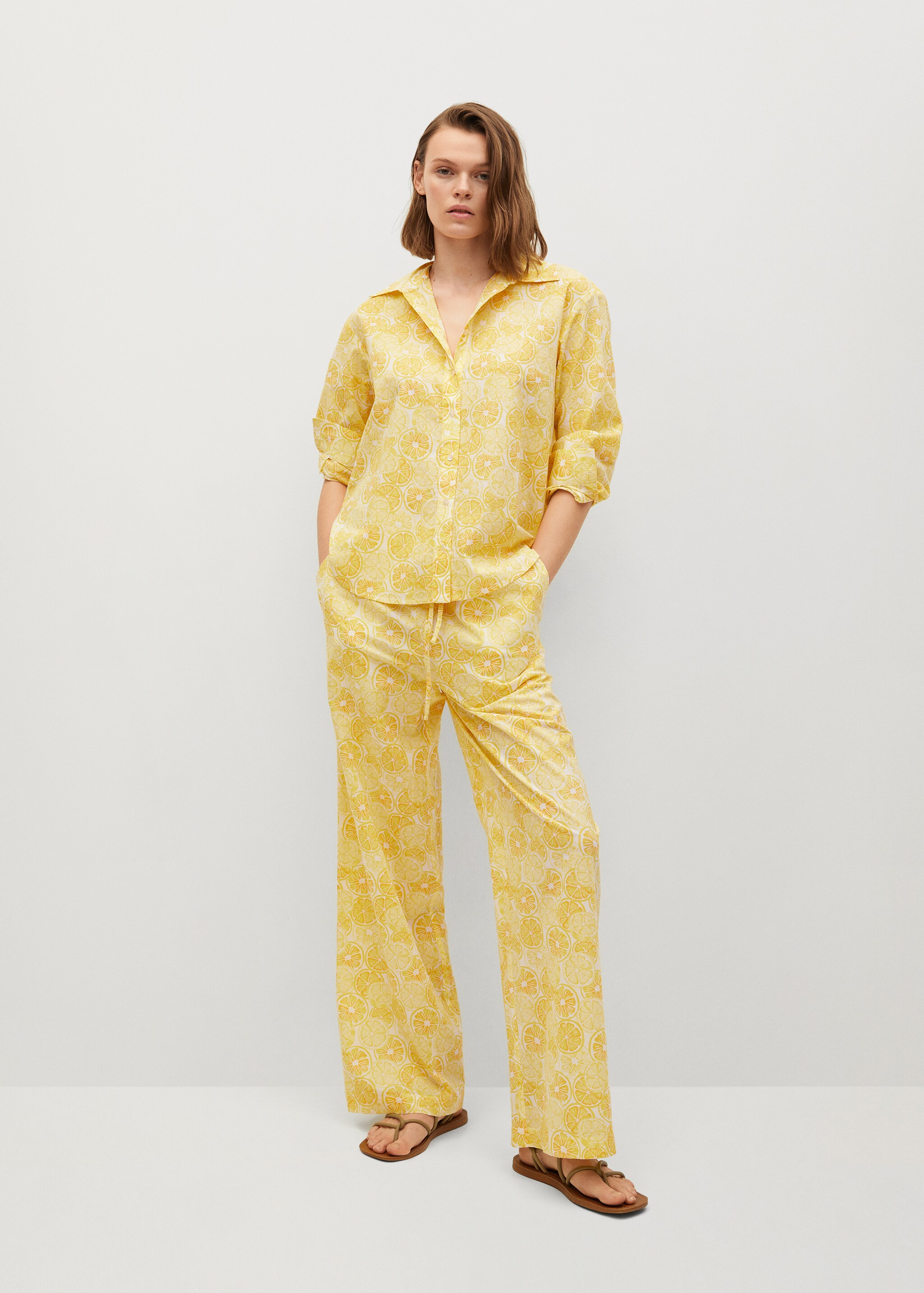 Camisa algodón estampada - Plano general