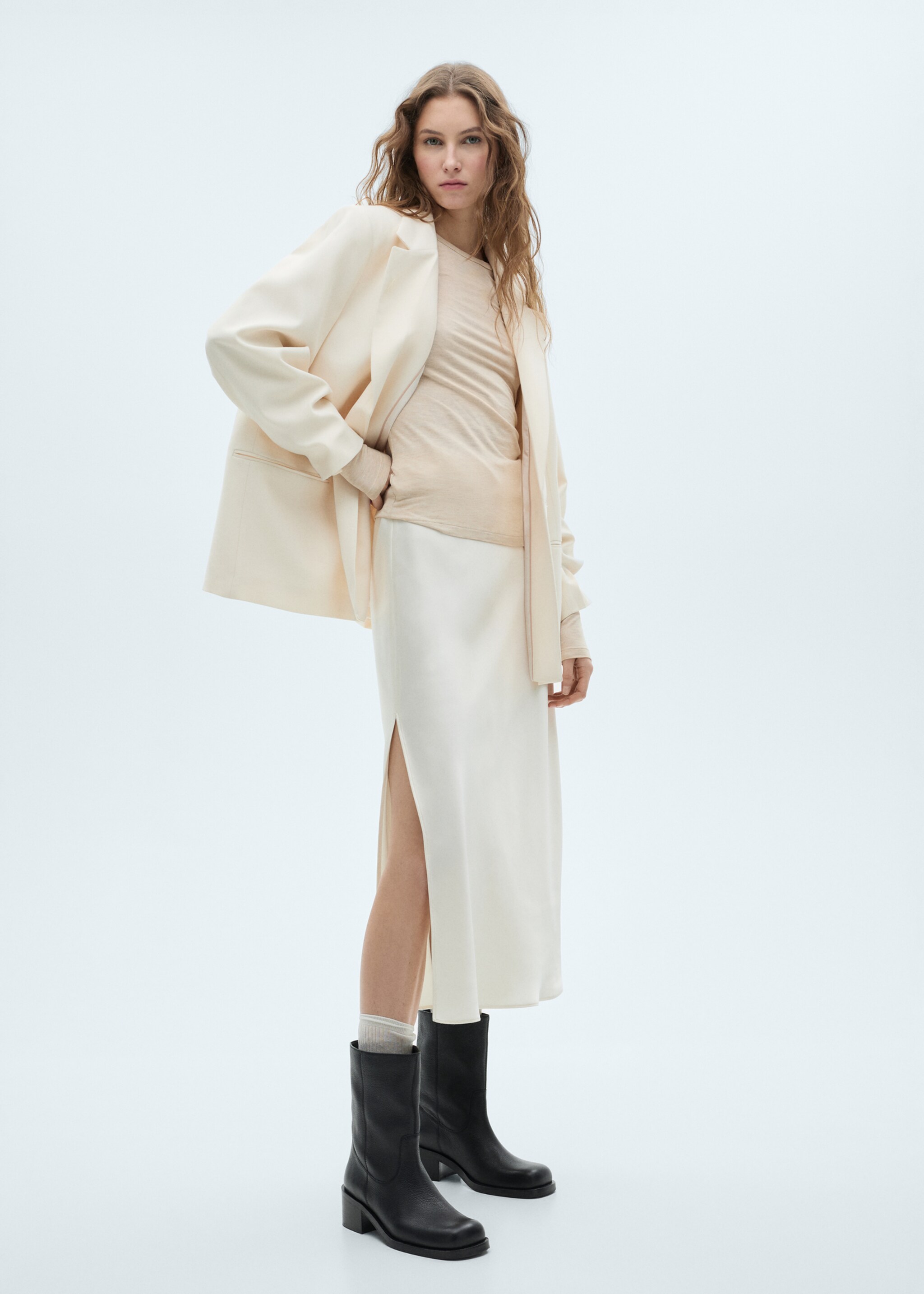 Squared toe leather ankle boots - General plane, Black. Ref: 87060413-00.